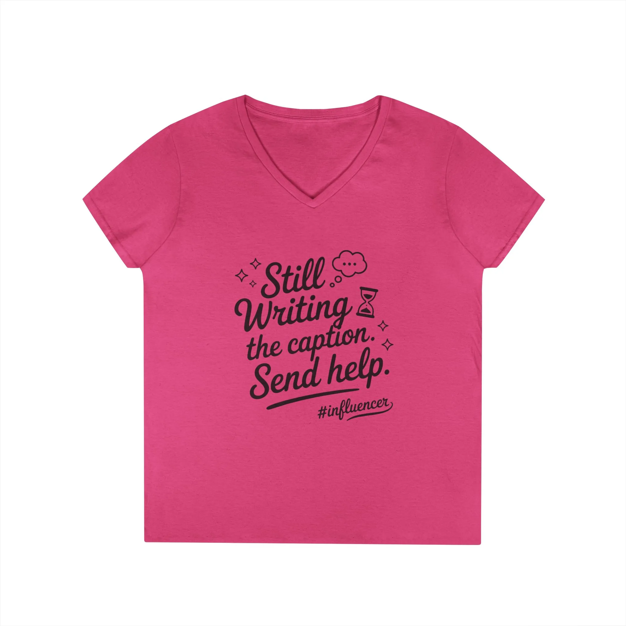 Funny Influencer Womens V-Neck T-Shirt, Social Media Tee, Funny Tee for Creatives, Gift Social Media Lovers, Fun Gift for Content Creators - Image 19