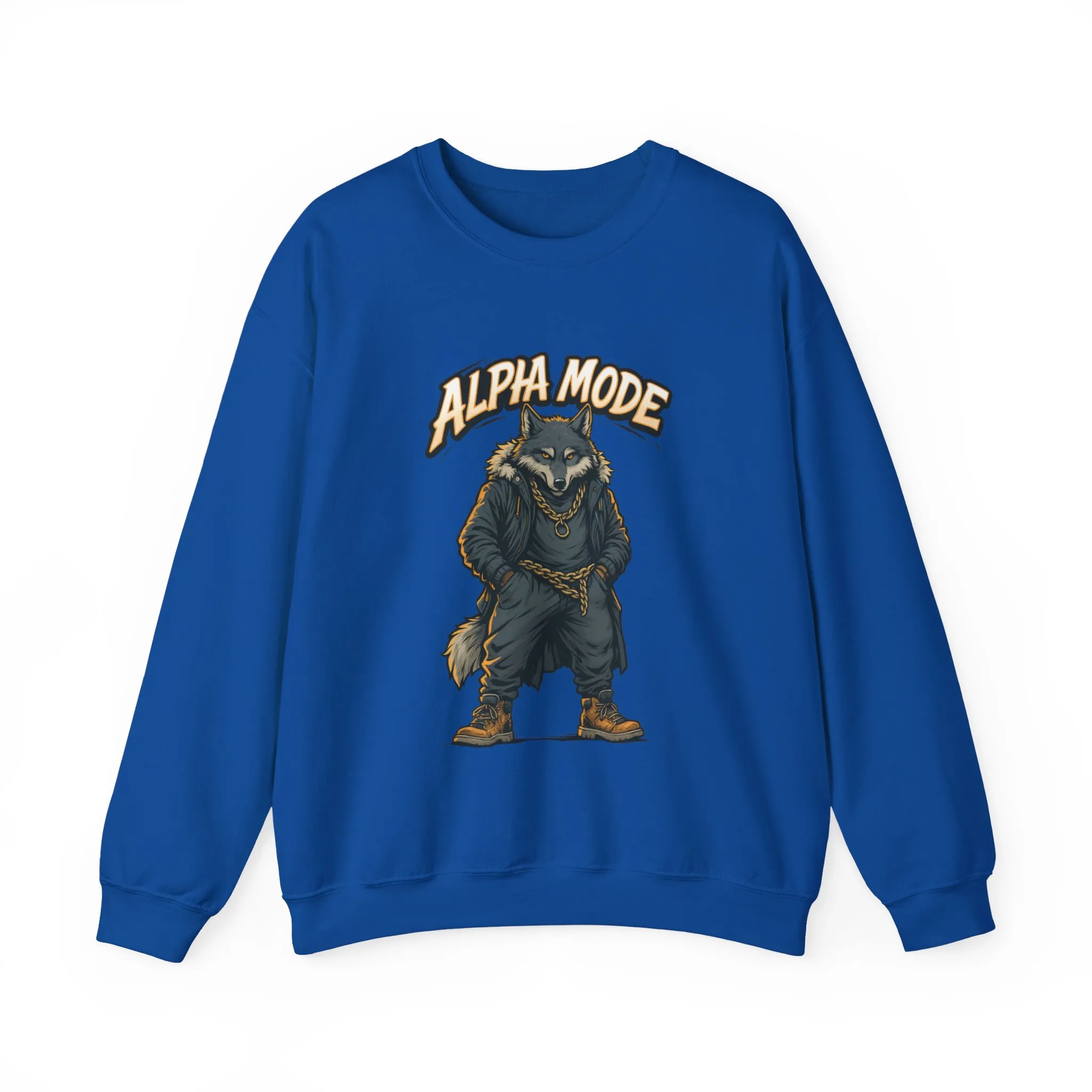 Alpha Mode Wolf Crewneck Sweatshirt, Mens Streetwear Pullover, Hip Hop Savage Wolf Sweater, Alpha Male Graphic Crewneck, Urban Wolf Gift - Image 25