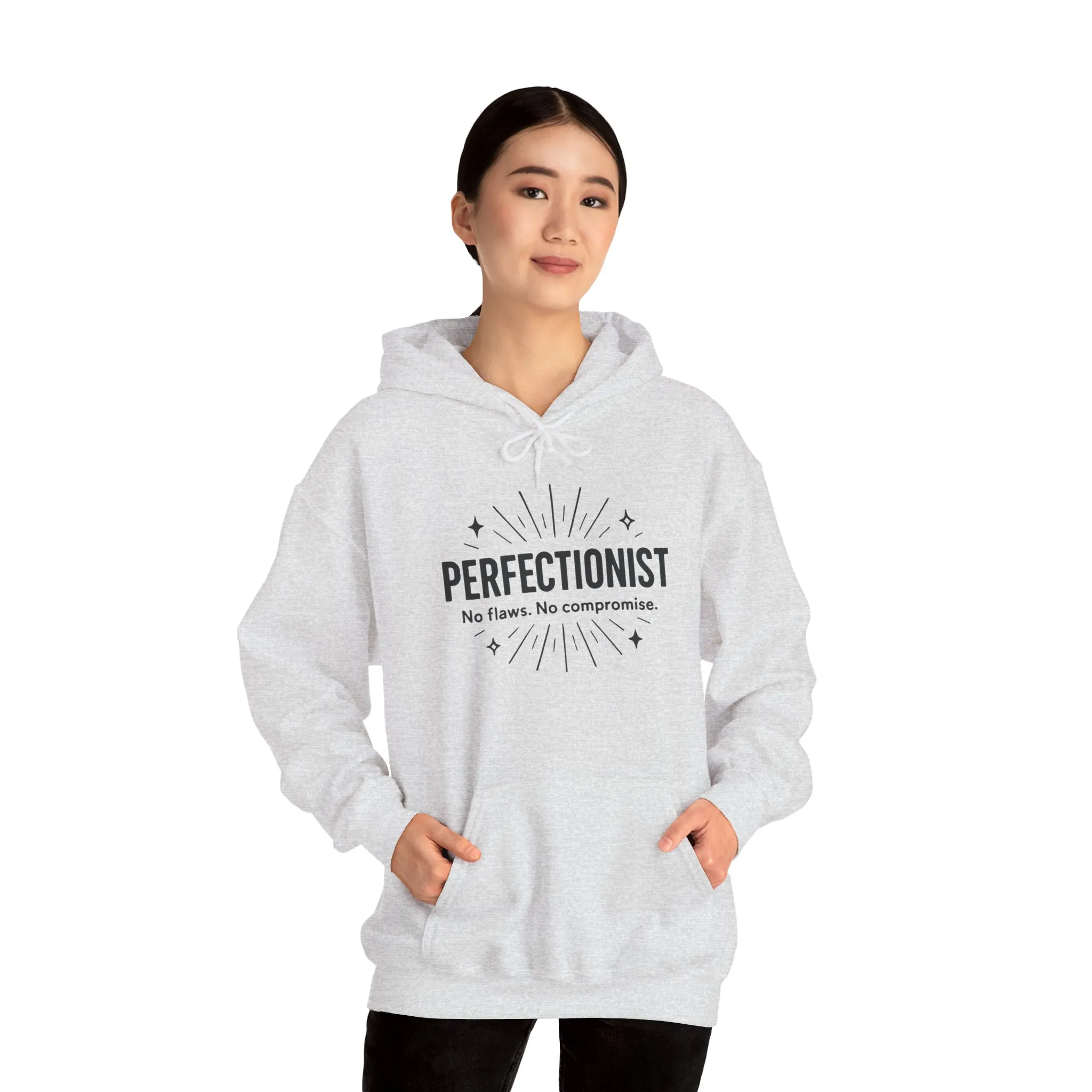 Womens Perfectionist Hoodie, Minimalist No Flaws Sweatshirt, Empowered Clean Look Pullover, Gift for Organized Women - Image 8