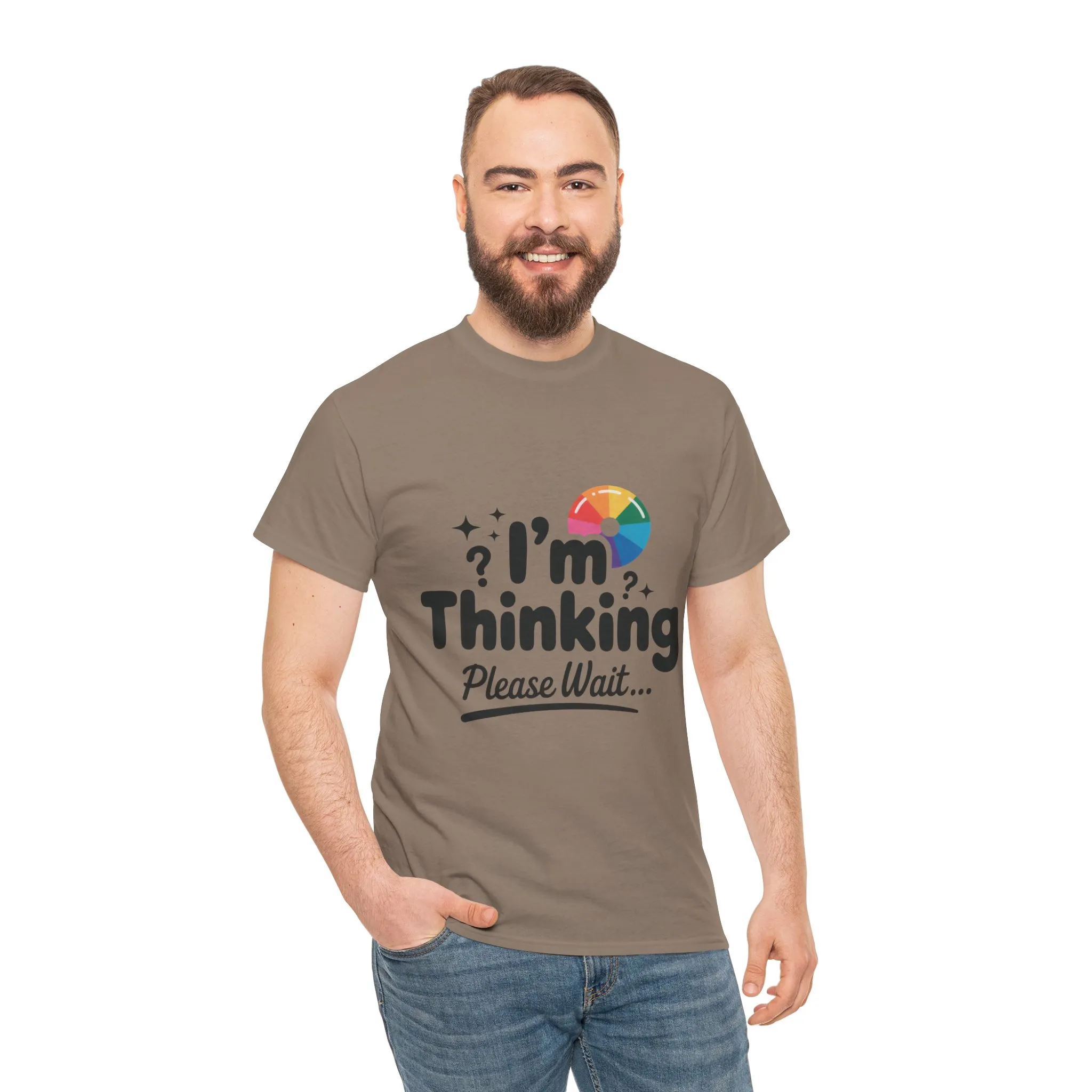 Funny - Im Thinking Please Wait - Mens T-Shirt, Cute Geeky Gift for Introverts, Programmers, Designers, Fun Humor Shirt, Gift for Adults - Image 29