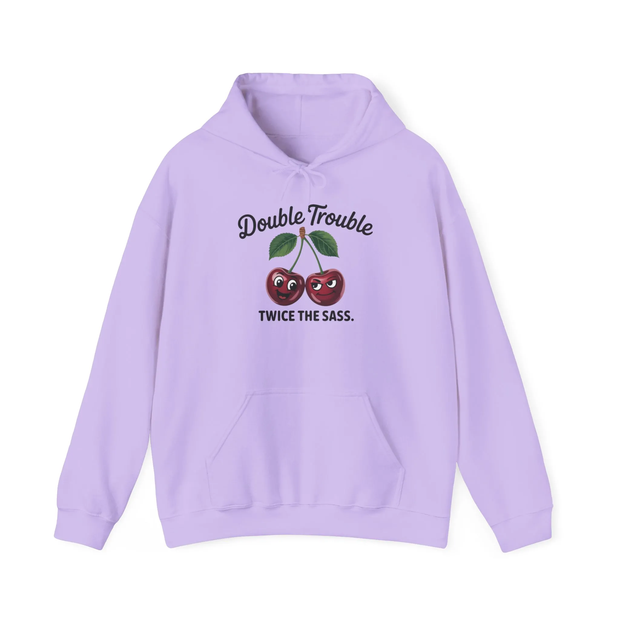 Double Trouble Cherry Hoodie, Cute Funny Womens Hooded Sweatshirt, Twice The Sass Fruit Graphic Pullover, Sassy Cherry Hooded Top - Image 25