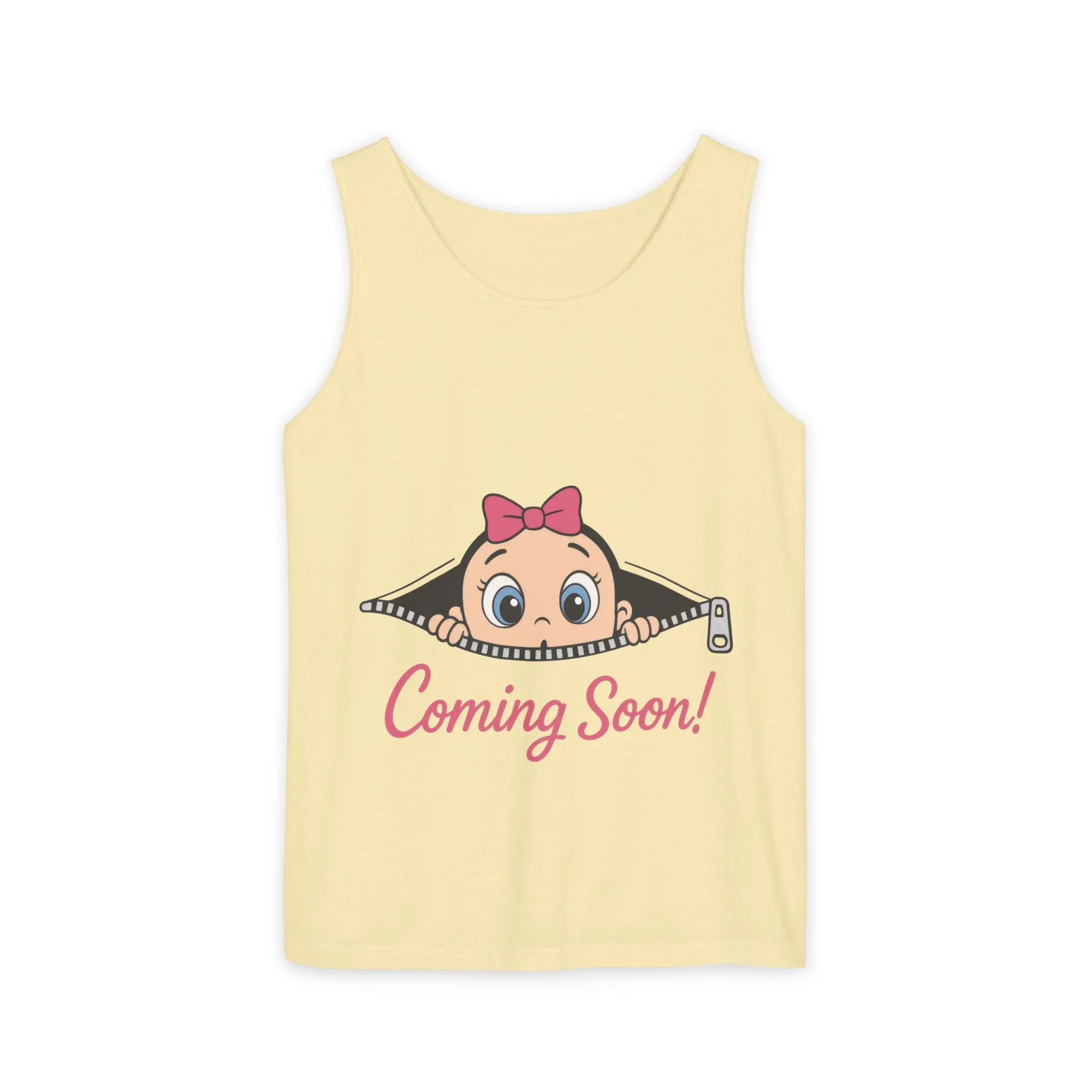 Coming Soon Maternity Tank Top, Cute Baby Girl Pregnancy Announcement Shirt, Expecting Mom Gift, Gender Reveal Tank, Baby Shower Gift - Image 19