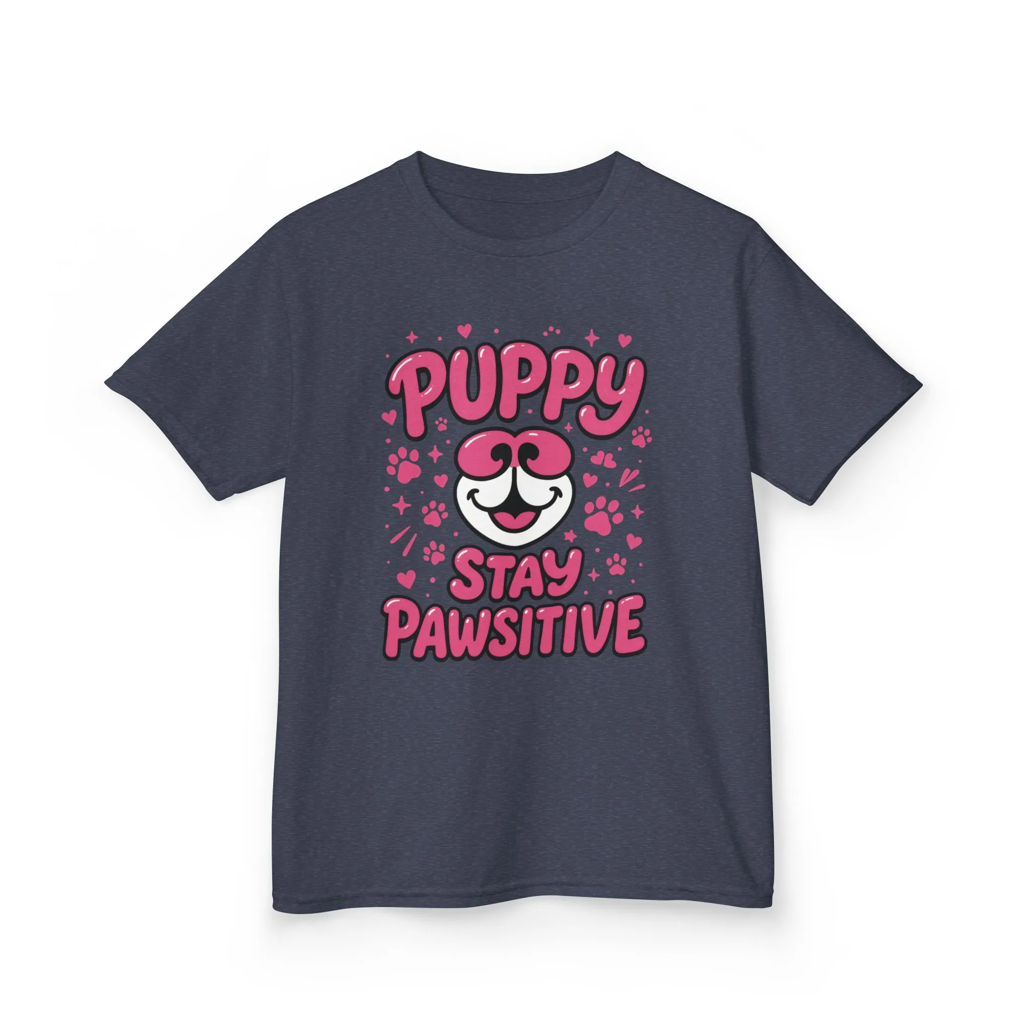 Puppy Stay Pawsitive Youth T-Shirt - Cute Positive Dog Shirt for Teens - Fun Puppy Paw Graphic Kids Tee, Kids Gift, Pet Lover Shirt - Image 17
