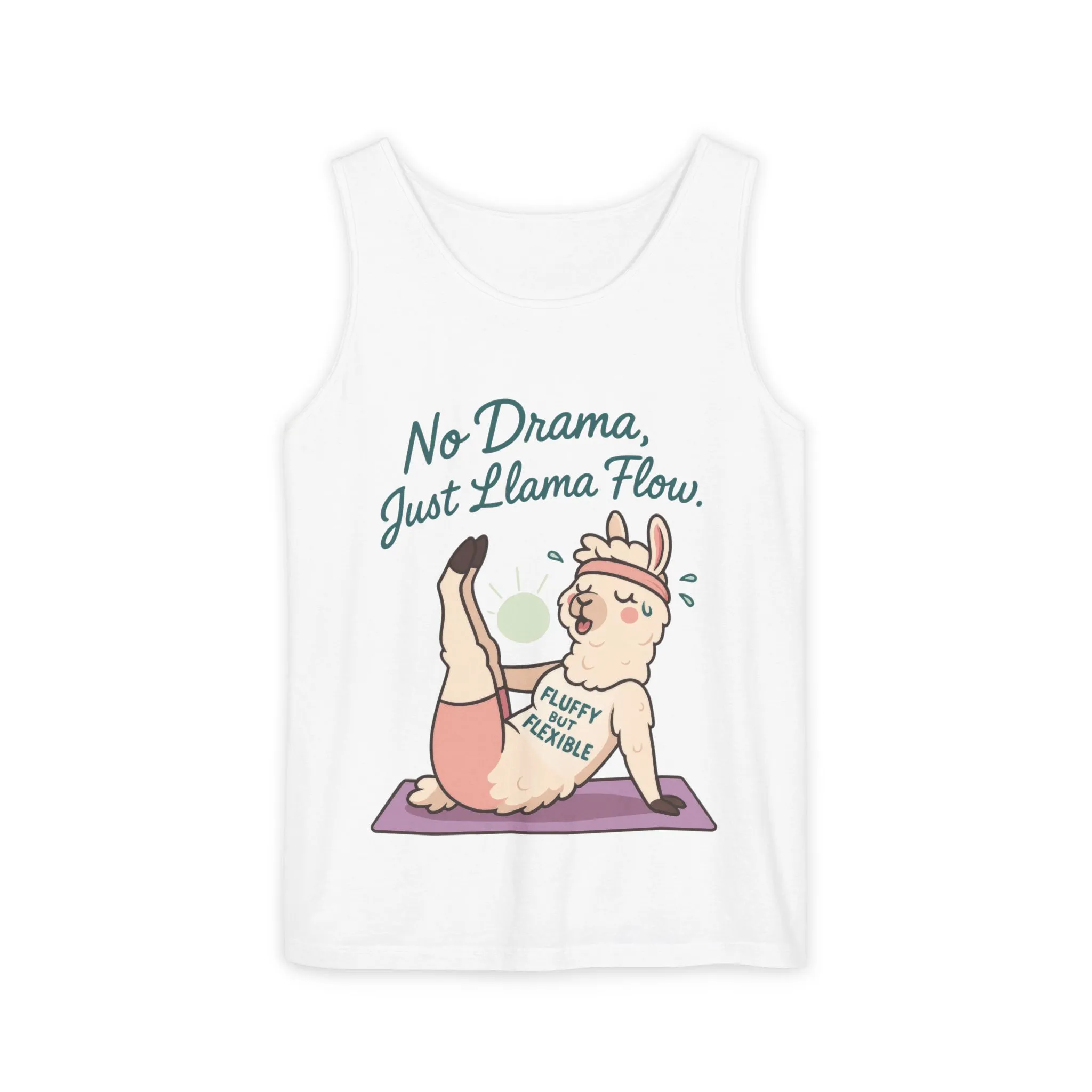 Llama Yoga Tank Top, Funny Yoga Llama Tank for Women, Gift for Yogis, Fun Yoga T-Shirt for Animal Lovers, Funny Workout Top, Summer Wear - Image 2