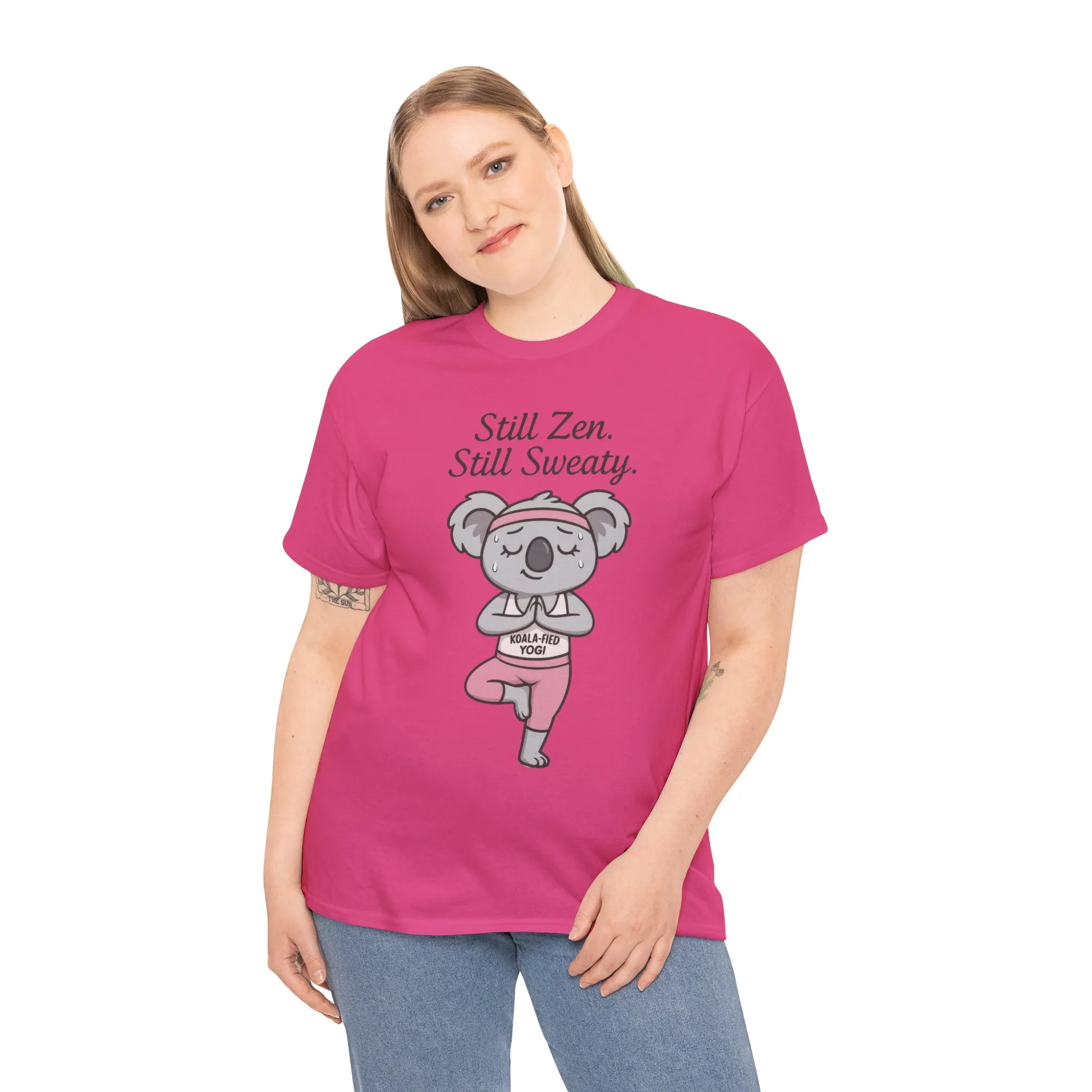 Funny Yoga Shirt for Women, Koala-Fied Yogi Tee, Still Zen Still Sweaty Workout Gift, Cute Animal Fitness T-Shirt, Zen Koala Yoga Tee - Image 30