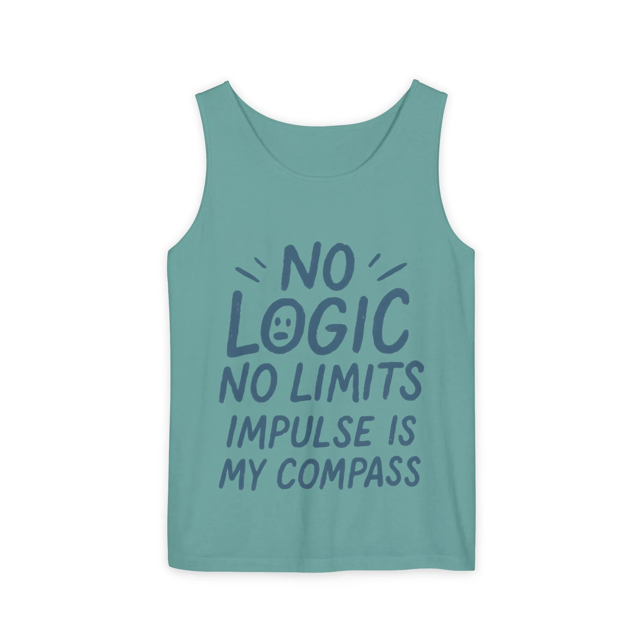 Funny Mens Tank Top, No Limits Impulse Quote, Relaxed Fit Tee, Casual Wear for Creatives, Gift for Artists Impulsive Style Shirt - Image 34