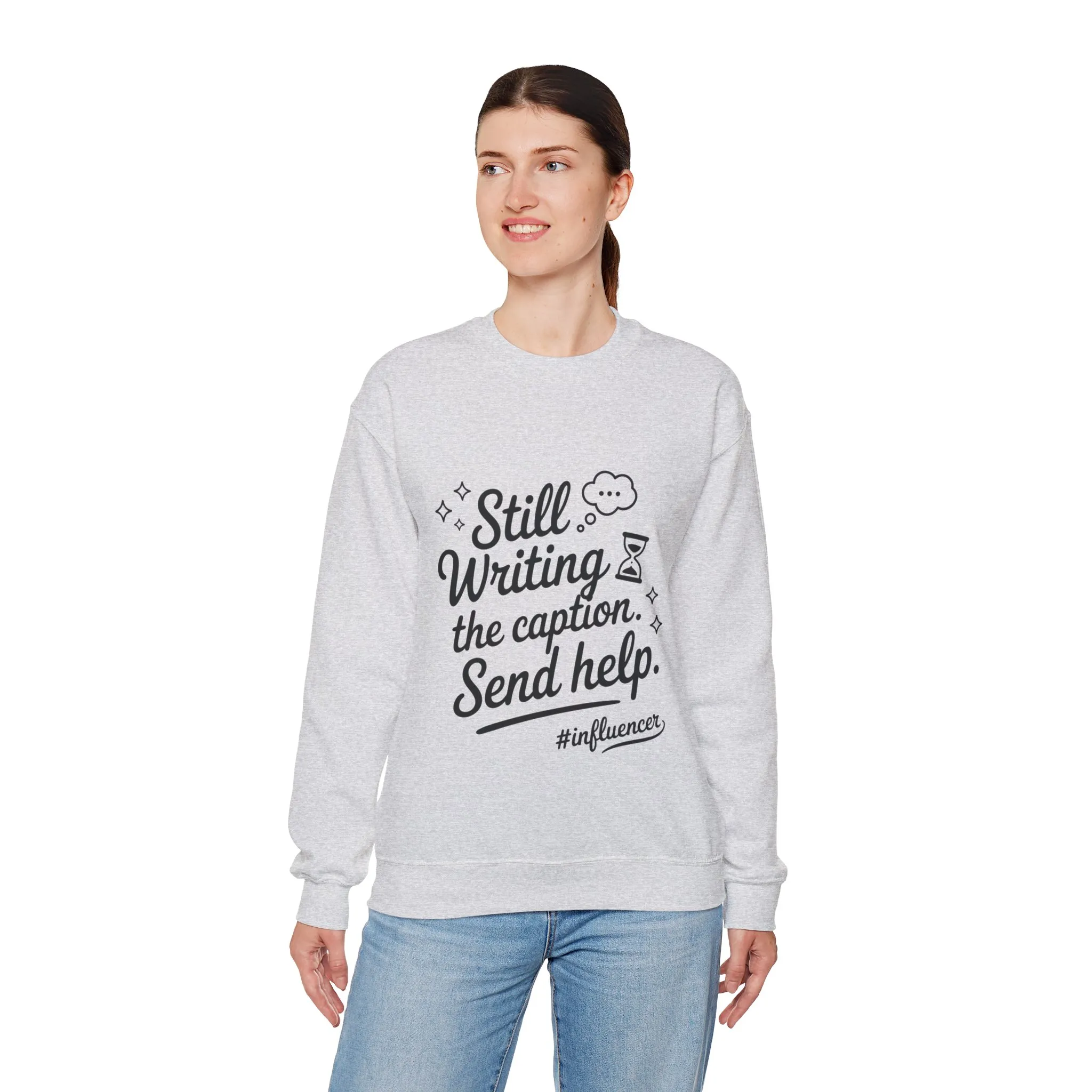 Funny Influencer Womens Sweatshirt, Cozy Oversized Crewneck, Social Media Humor Gift, Influencer Sweatshirt for Writers, social media gift - Image 9