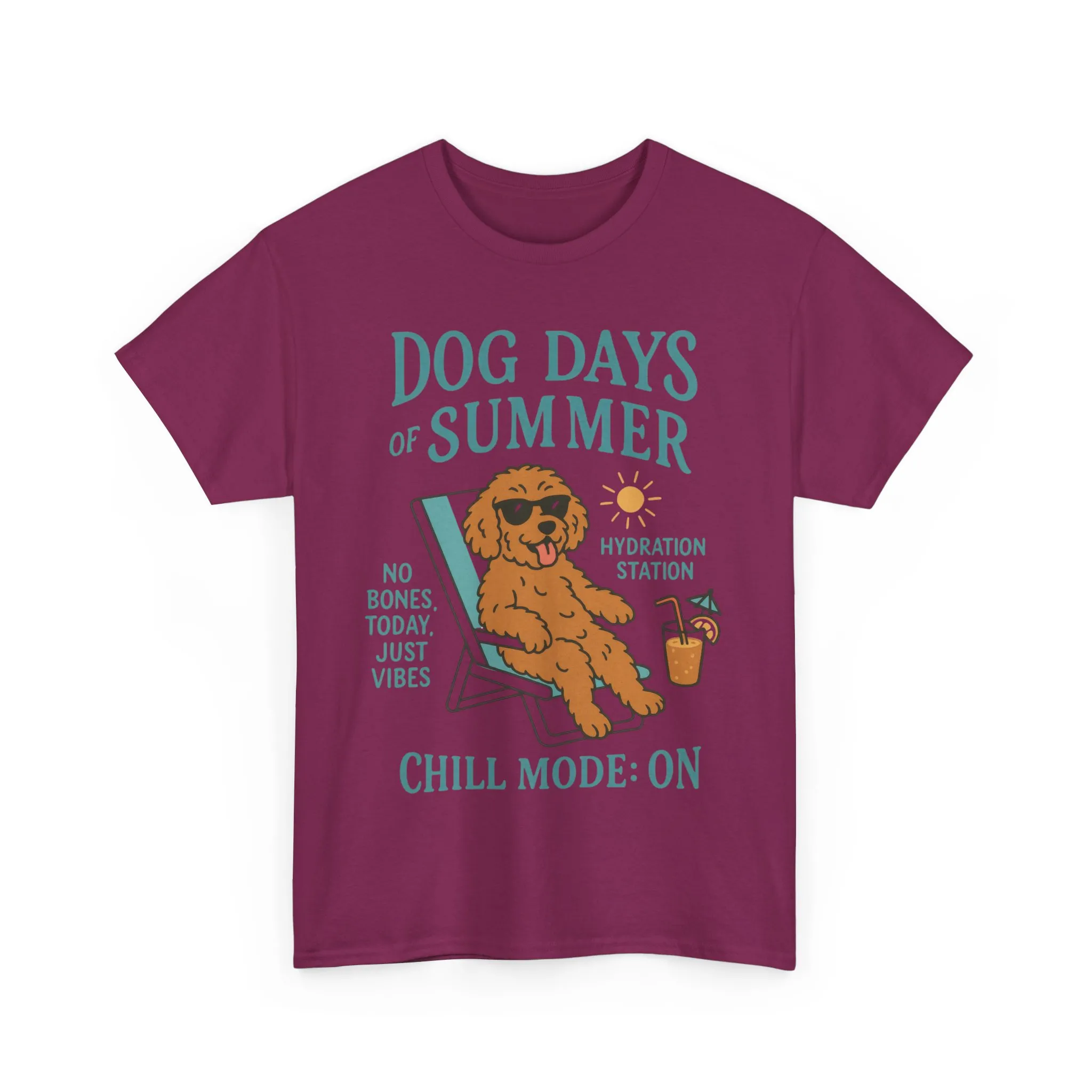 Dog Days of Summer Shirt, Funny Cute Dog Graphic Womens T-Shirt, Chill Mode ON Tee, Summer Puppy Vibes Gift, Dog Lover Gift - Image 31