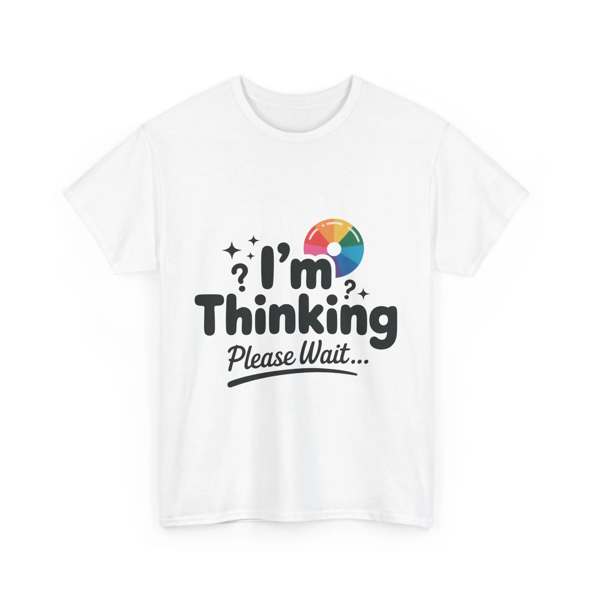 Funny - Im Thinking Please Wait - T-Shirt for Women, Cute Geeky Gift for Introverts, Programmers, Designers, Fun Humor Shirt - Image 4