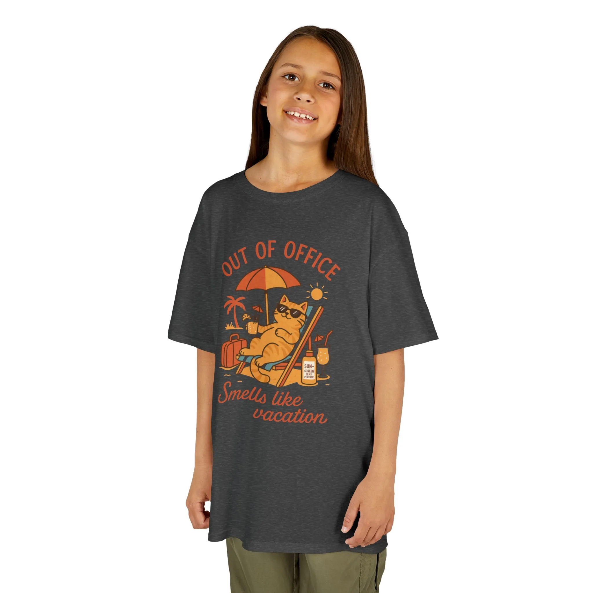 Funny Cat Vacation T-Shirt for Kids, Out of Office Beach Shirt, Summer Holiday Tee, Summer Fun, Beachwear, Travel Tee, Gift for Kids - Image 11