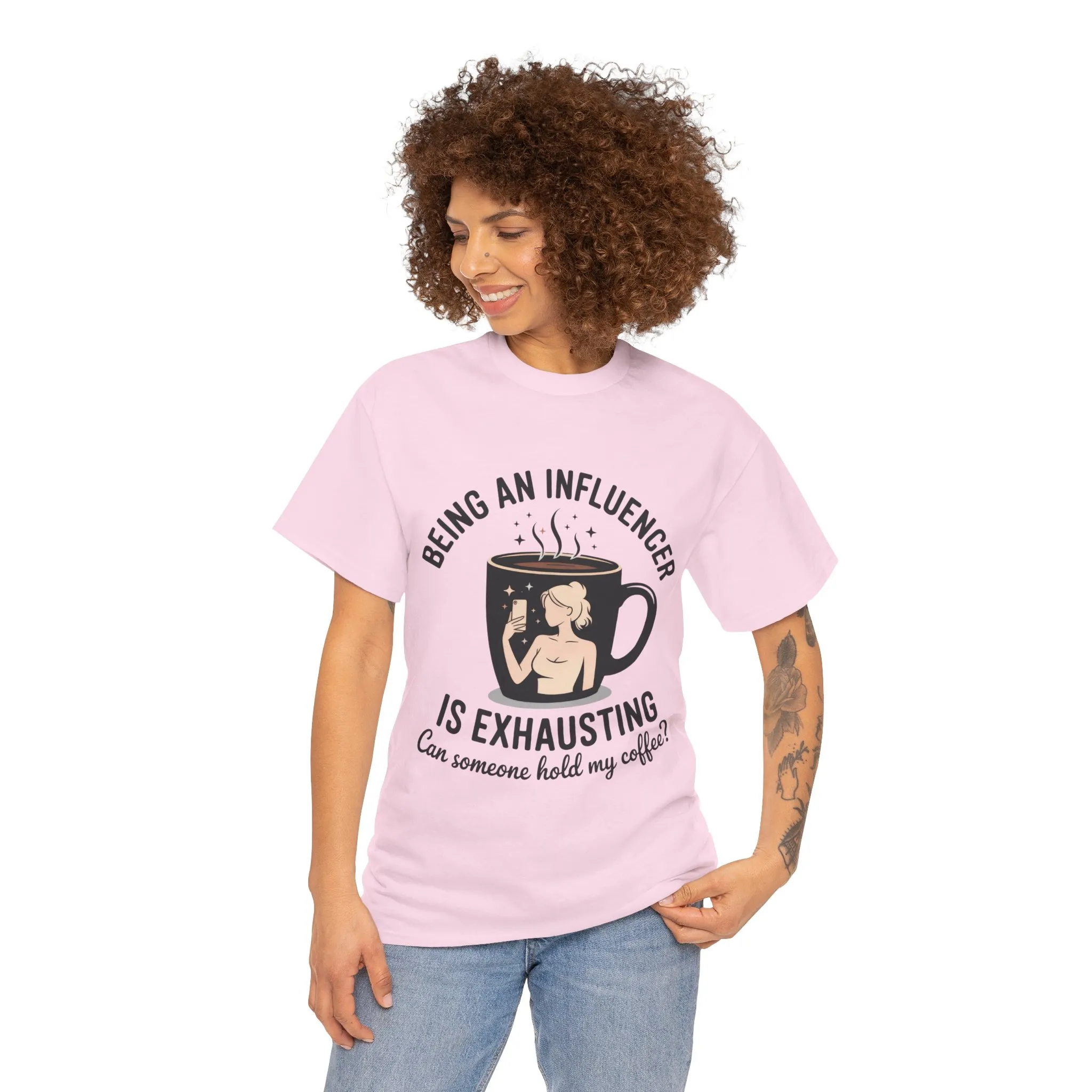 Social Media Humor Tee, Funny Influencers Womens T-Shirt, Content Creators, instagram girl top, tiktok fashion, Perfect for Coffee Lovers - Image 23