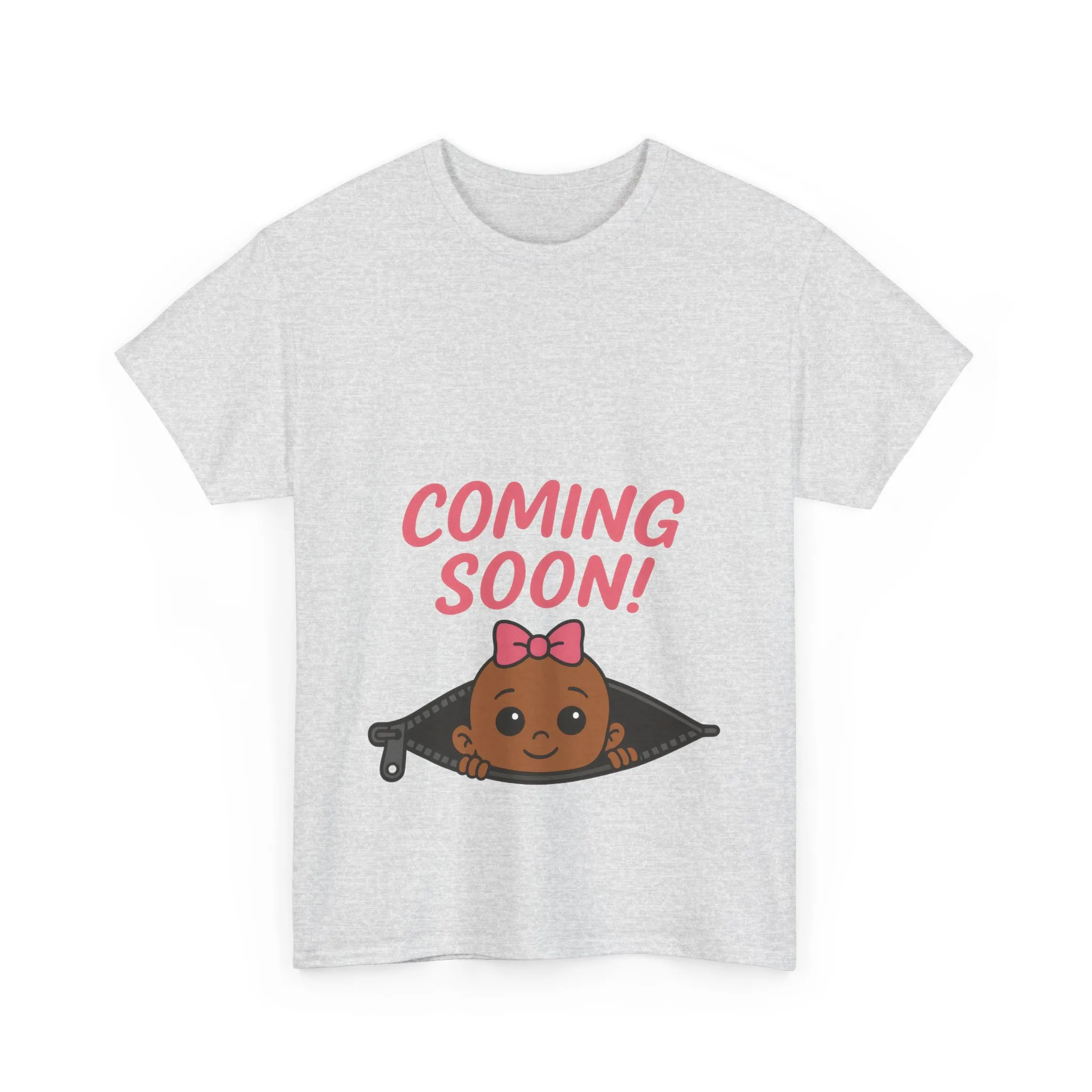 Coming Soon Maternity Tee, Cute Baby Girl Pregnancy Announcement Tee, Funny Expecting Mom Gift, Gender Reveal Tee, Baby Shower Top - Image 4