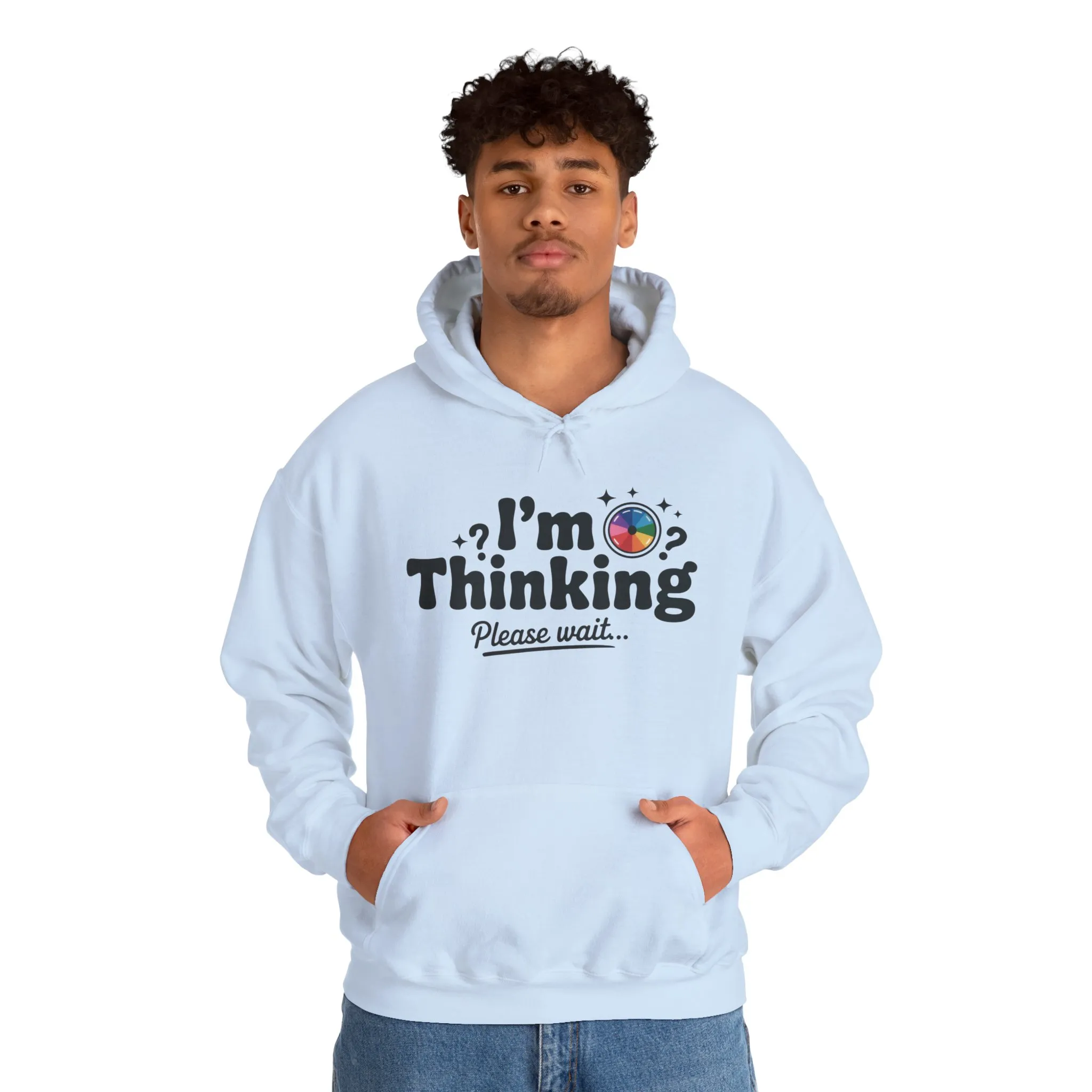 Funny - Im Thinking Please Wait - Mens Hoodie, Cute Geeky Gift for Introverts, Programmers, Designers, Fun Humor Hoodie, Gift for Adults - Image 32