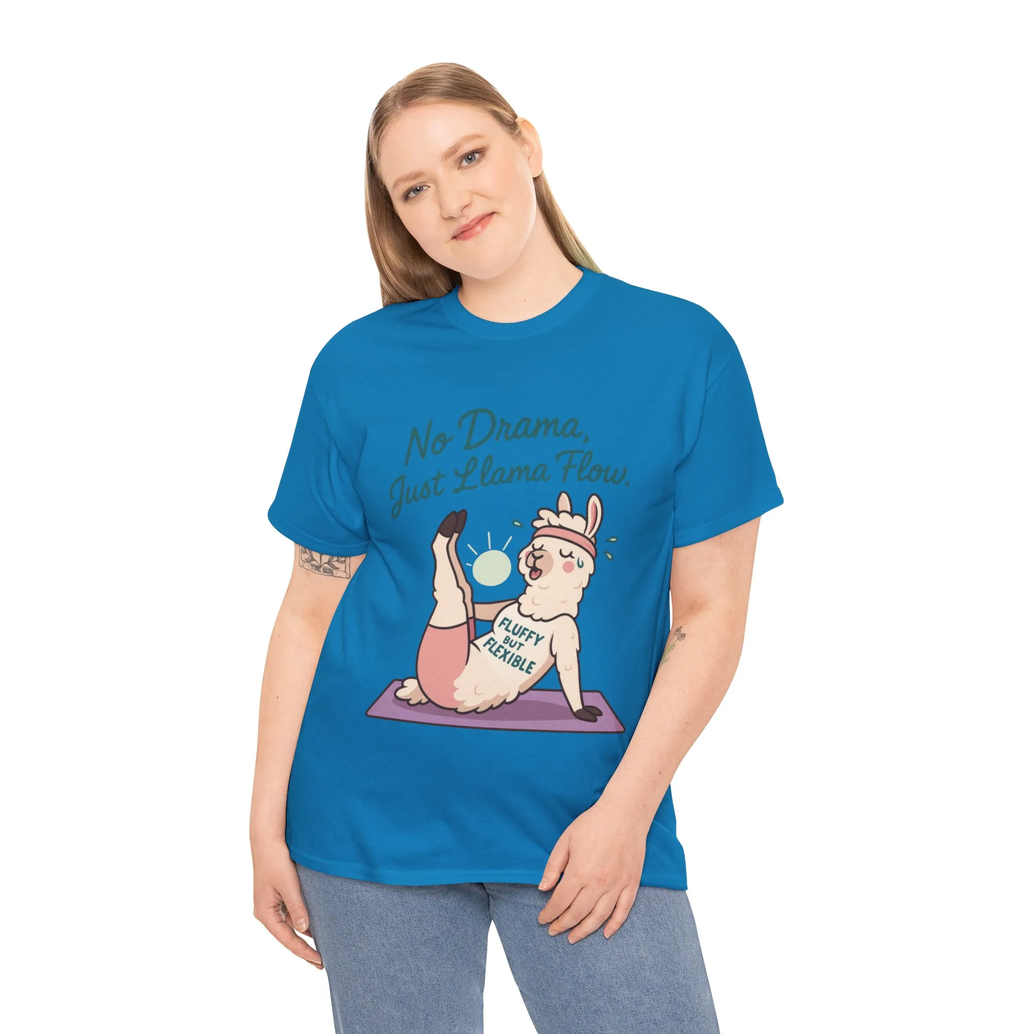 No Drama Llama Yoga Tee, Funny Yoga Llama T-Shirt for Women, Gift for Yoga Lovers, Fun Yoga T-Shirt for Animal Lovers, Humor Shirt - Image 24