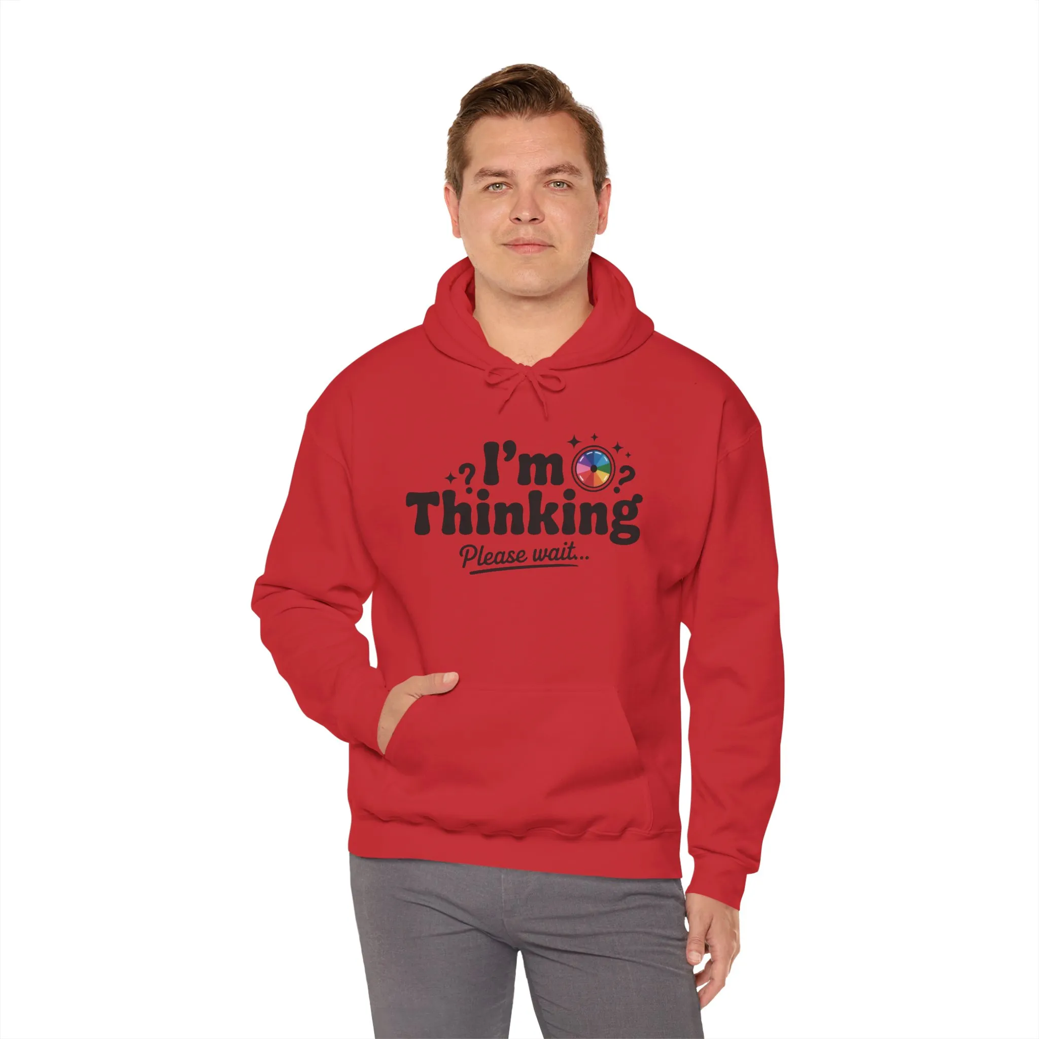 Funny - Im Thinking Please Wait - Mens Hoodie, Cute Geeky Gift for Introverts, Programmers, Designers, Fun Humor Hoodie, Gift for Adults - Image 27