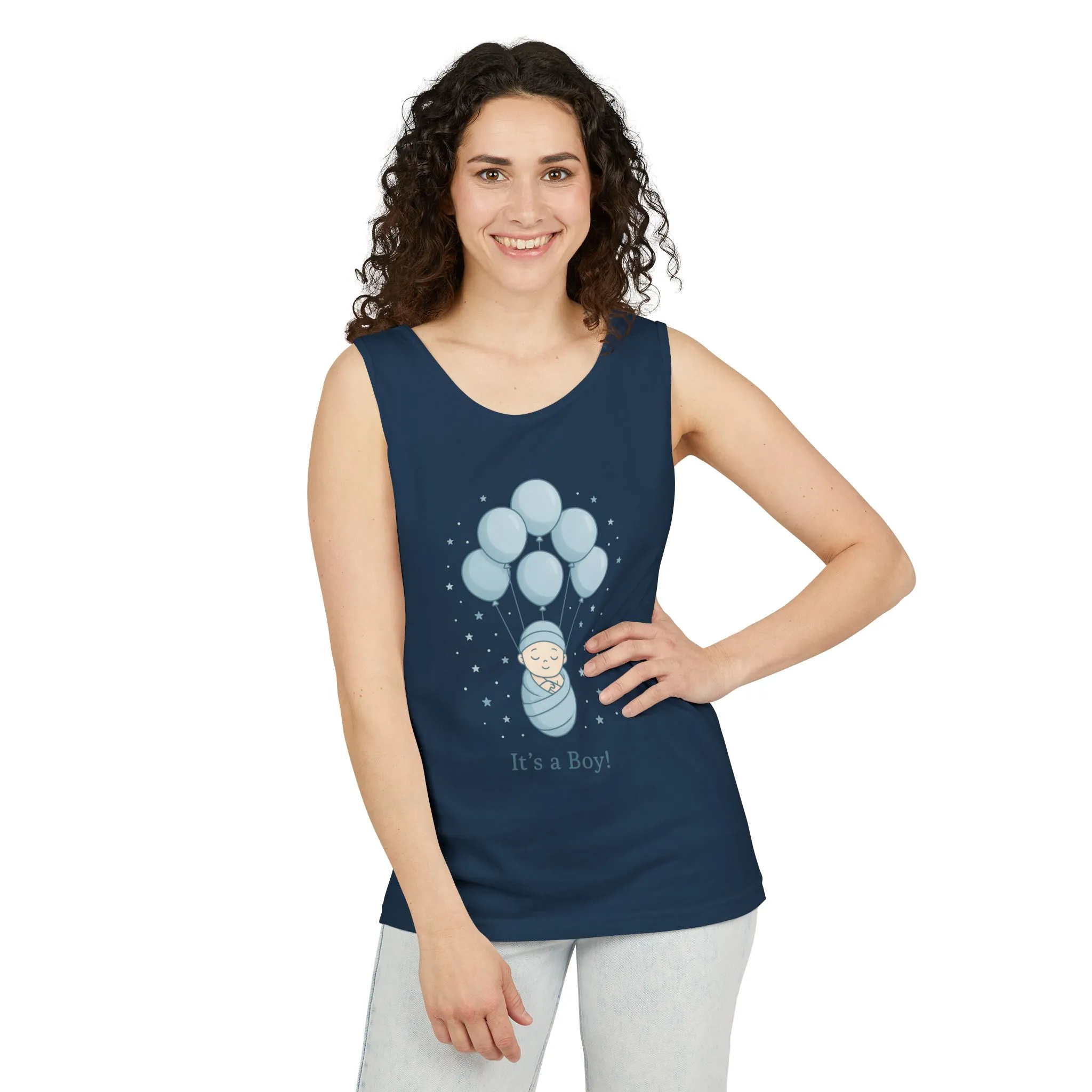 Its a Boy Maternity Tank Top, Baby Boy Pregnancy Announcement Tank, Gender Reveal Mom To Be Gift, Expecting Baby Shower Top - Image 14