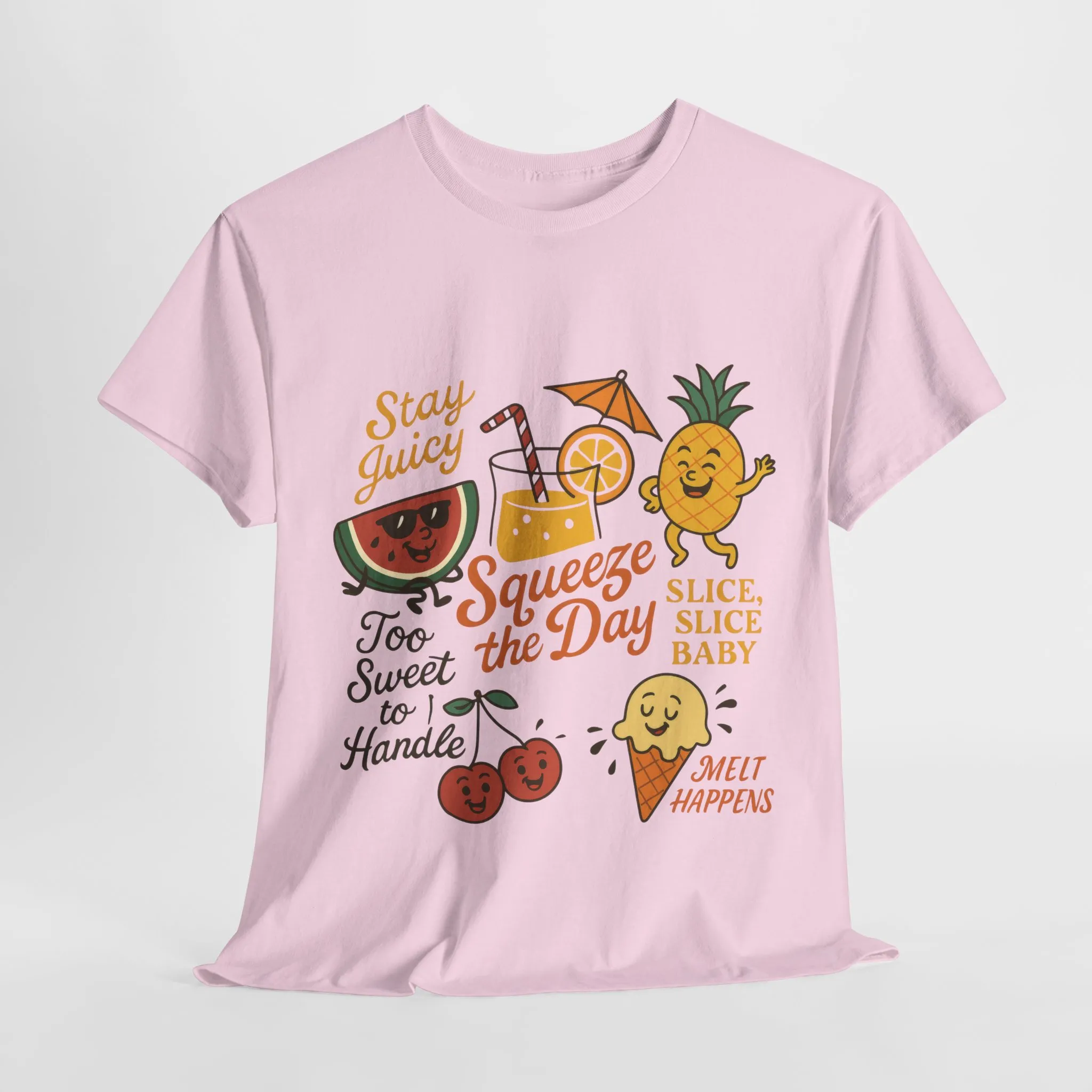 Cute Fruit Pun T-Shirt for Women, Summer Graphic Tee, Kawaii Watermelon Pineapple Ice Cream Design, Squeeze the Day Shirt, Stay Juicy Top - Image 25