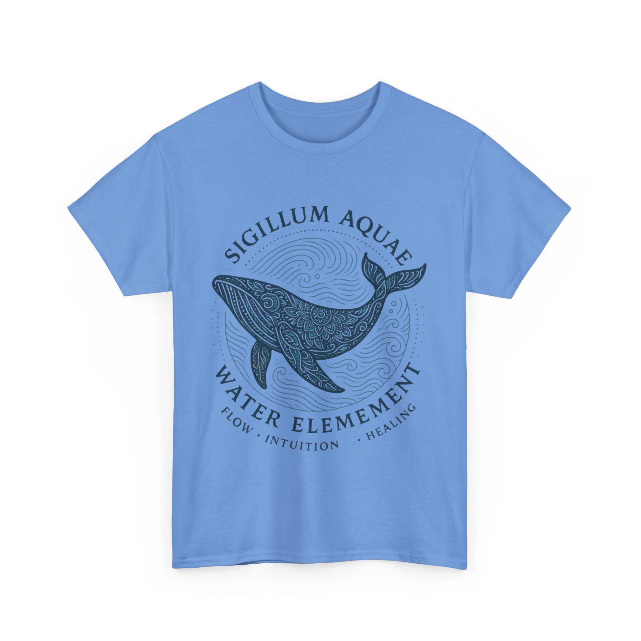 Water Element Whale Tee, Sigillum Aquae Symbol, Flow Intuition Healing, Spiritual Ocean Totem Tee, Nature Energy Shirt, Mindfulness Fashion - Image 29