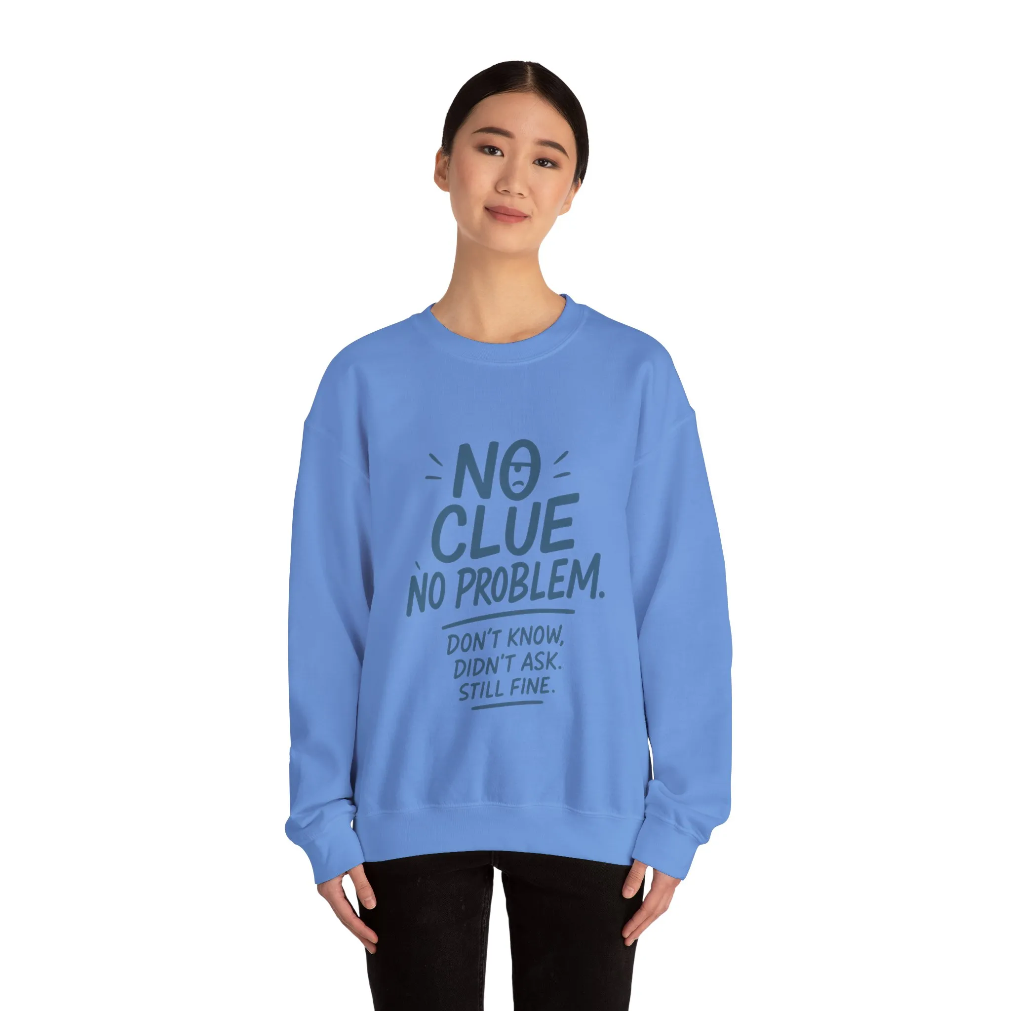Funny No Clue Womens Crewneck Sweatshirt, No Problem Quote, Dont Know Diddt Ask Graphic Sweatshirt, Gift for Her, Cozy Relaxed Fit Pullover - Image 20