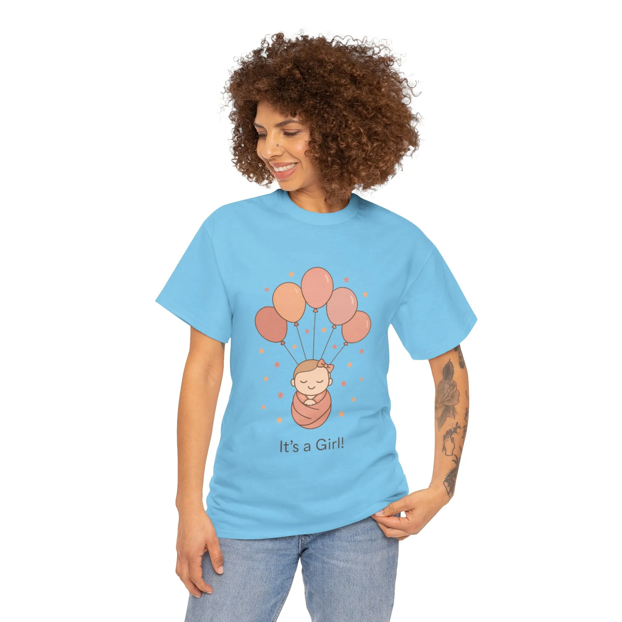 Its a Girl Maternity T-Shirt, Baby Girl Pregnancy Announcement Shirt,Mom To Be Gift, Gender Reveal Tee, Baby Shower Top, Gender Reveal Party - Image 32