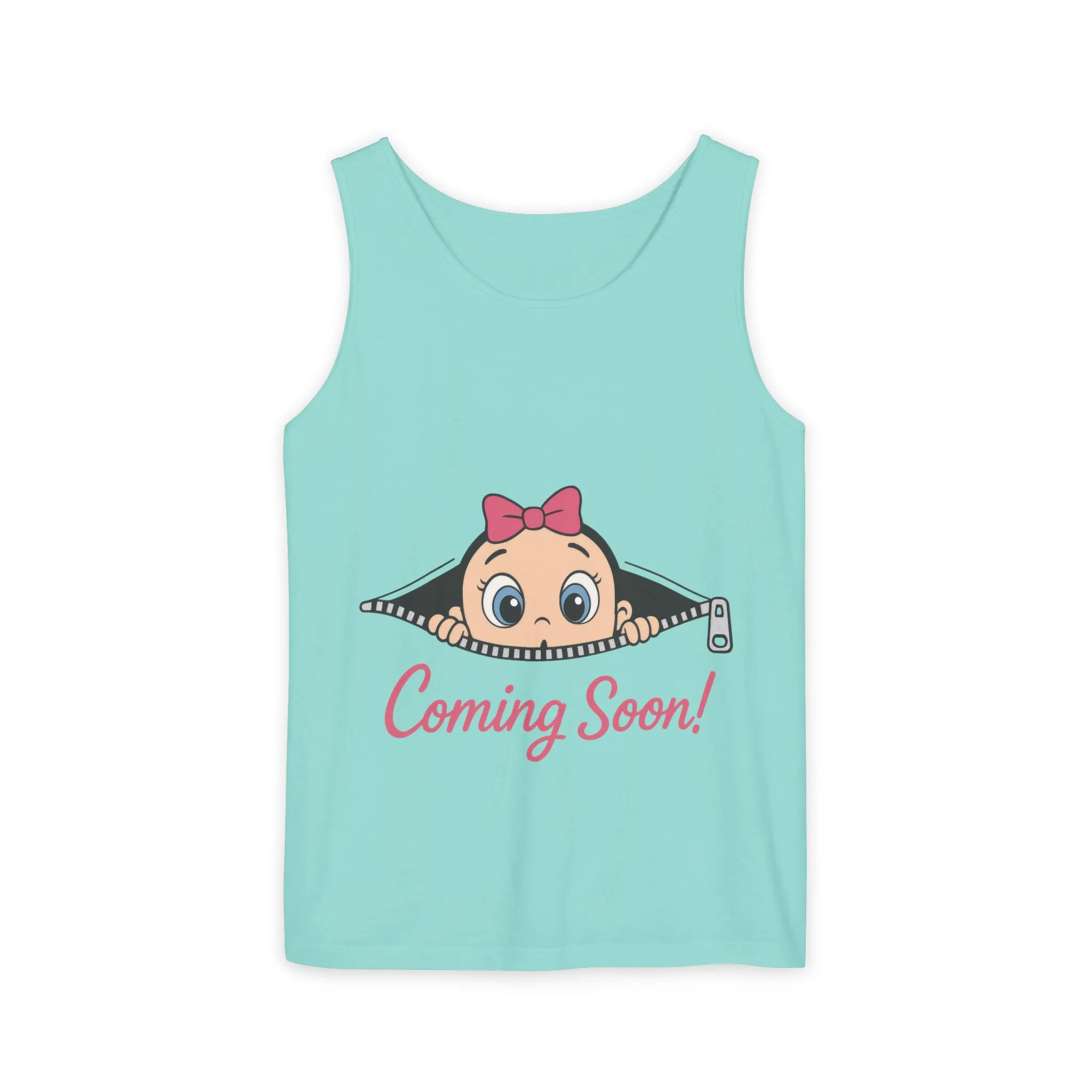 Coming Soon Maternity Tank Top, Cute Baby Girl Pregnancy Announcement Shirt, Expecting Mom Gift, Gender Reveal Tank, Baby Shower Gift - Image 21
