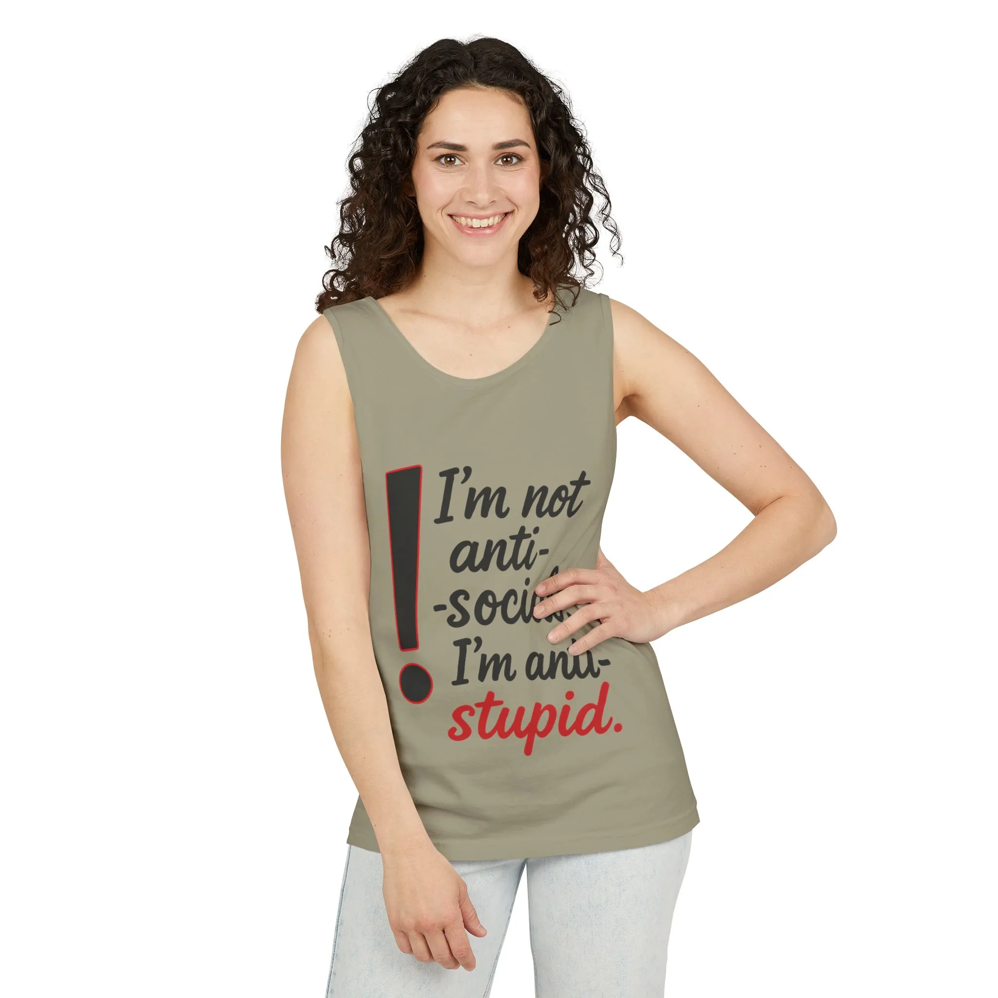 Anti-Social Womens Tank Top, Funny Graphic Summer Apparel, Beachwear, Humorous Womens Tee, Graphic Tee for Introverts & Thinkers - Image 33