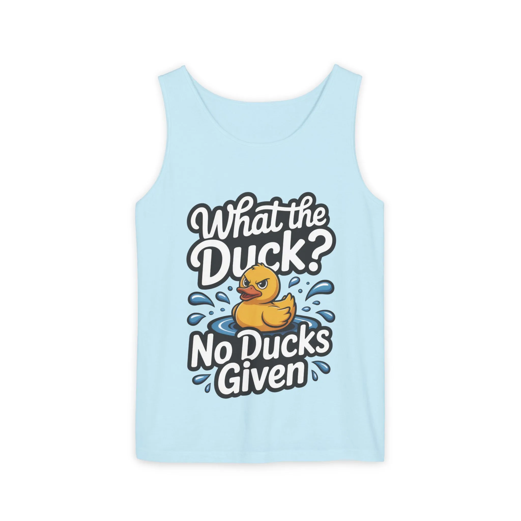 What The Duck Funny Womens Tank Top, No Ducks Given Tee, Sarcastic Duck Tee, Rubber Duck Graphic Tank, Humor Gift For Her,Beach Party Outfit - Image 2