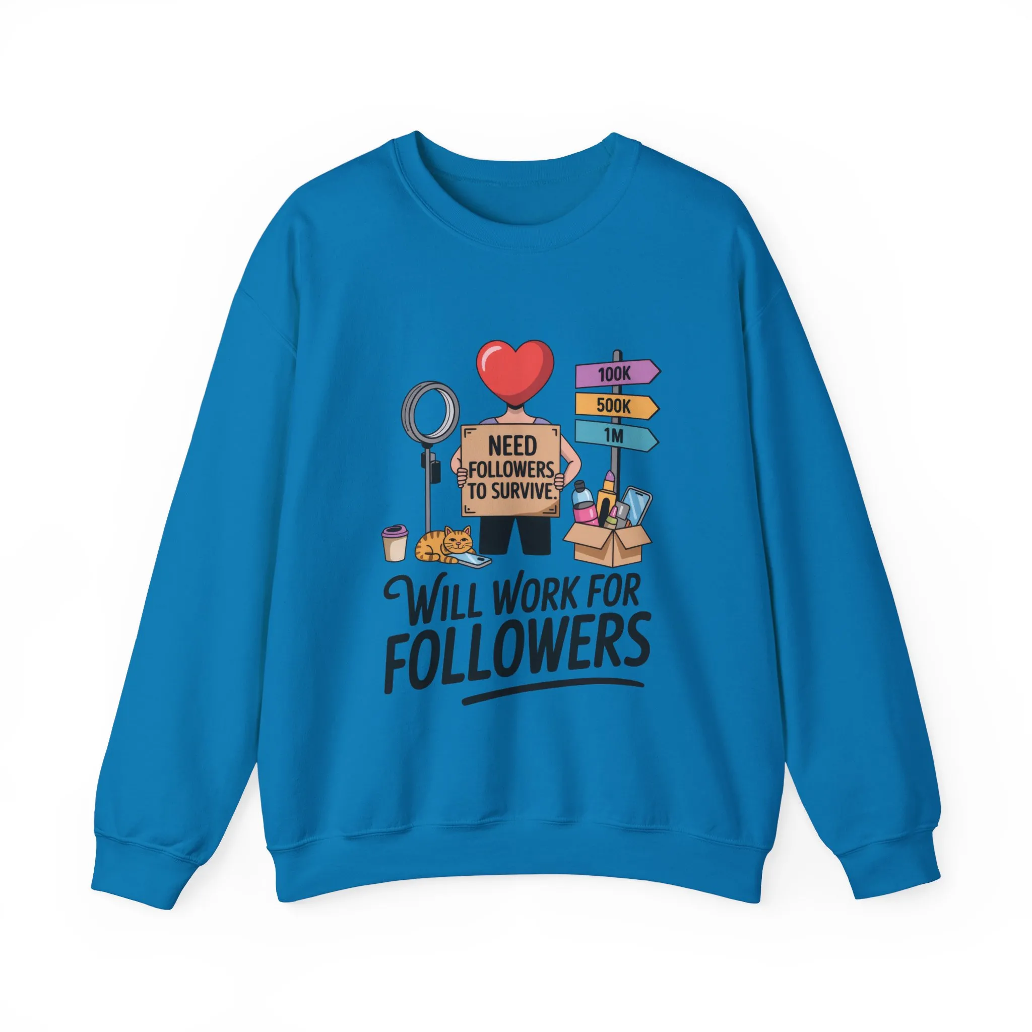 Funny Influencer Womens Sweatshirt, Social Media Sweatshirt, Humor Gifts, Crewneck for Influencers, Casual Wear, Womens Cozy Meme Top - Image 13