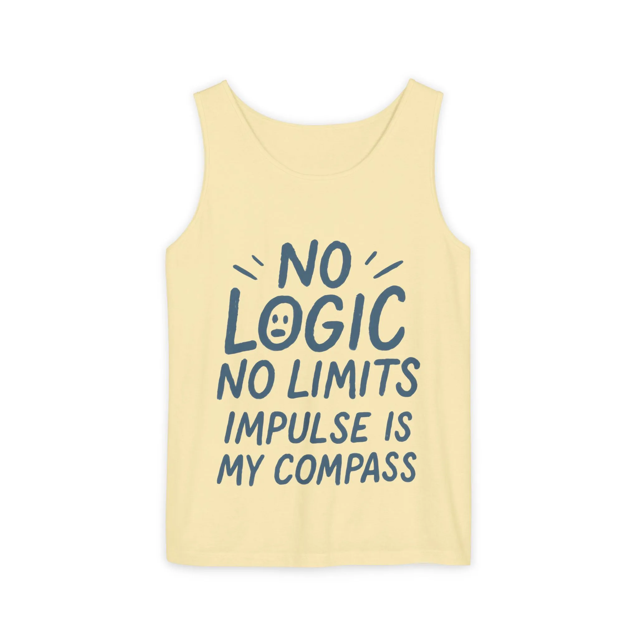 Funny No Logic Womens Tank Top, No Limits Impulse Quote, Carefree Graphic Tee, Gym Apparel for Women, Fitness Gift, Casual Summer Top - Image 2