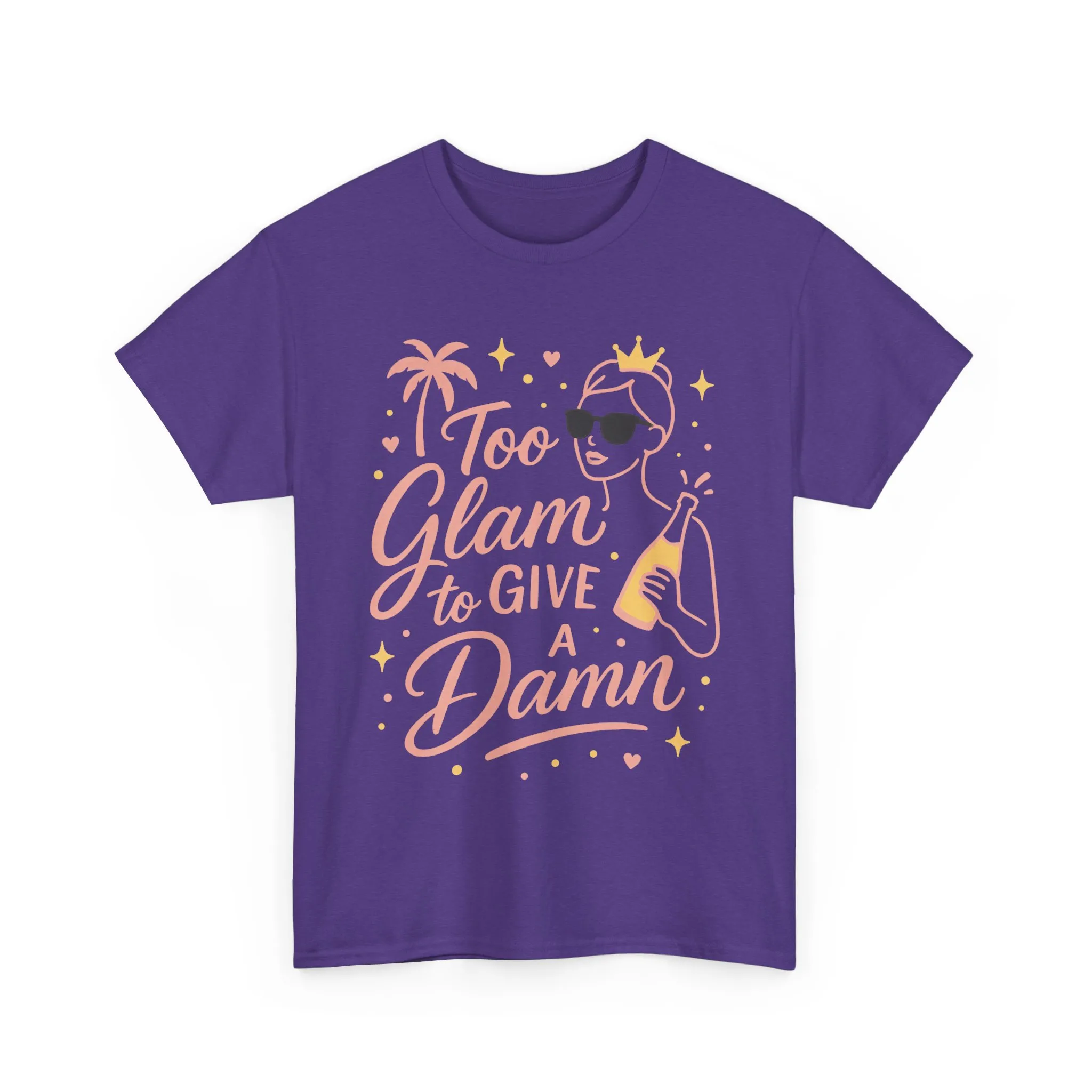 Too Glam to Give a Damn Bridal Party Shirt, Bachelorette Party Tee, Bridesmaid Wedding Tee, Hen Party Top, Bridal Shower, Bridesmaids Gift - Image 2