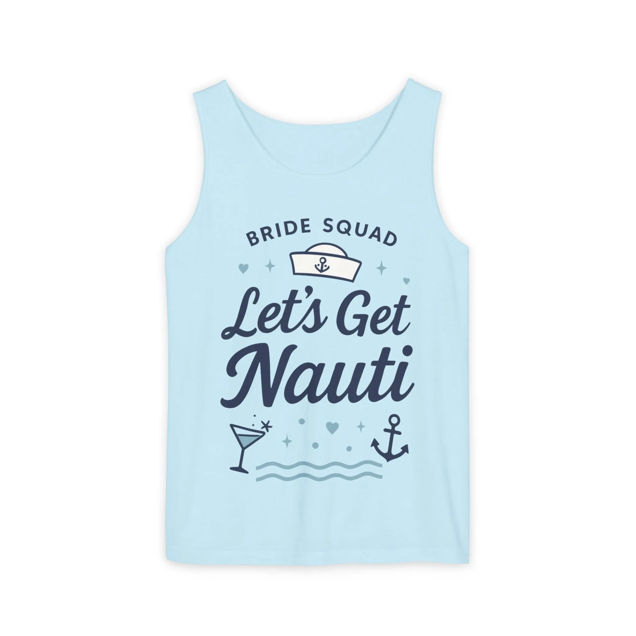 Lets Get Nauti Tank Top, Nautical Bachelorette Party Tee, Bride Squad Gift, Bridesmaid Hen Party Top, Fun Nautical Wedding Shirt - Image 9
