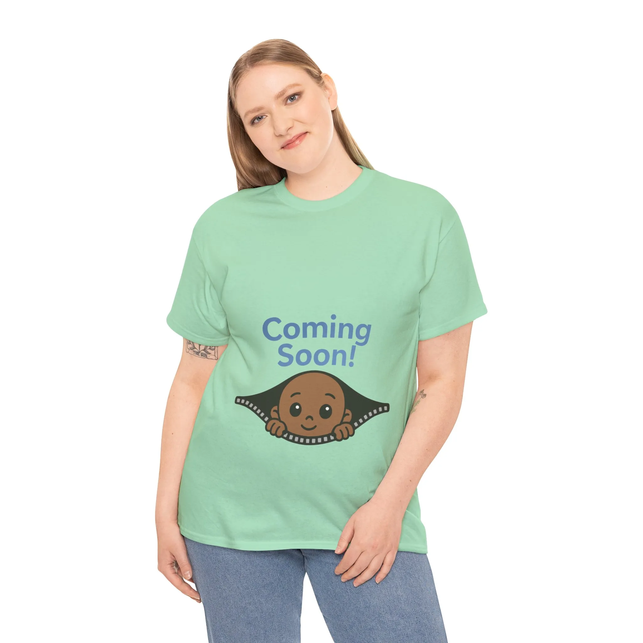 Coming Soon Maternity Tee, Cute Baby Boy Pregnancy Announcement Tee, Funny Expecting Mom Gift, Gender Reveal Tee, Baby Shower Top - Image 12
