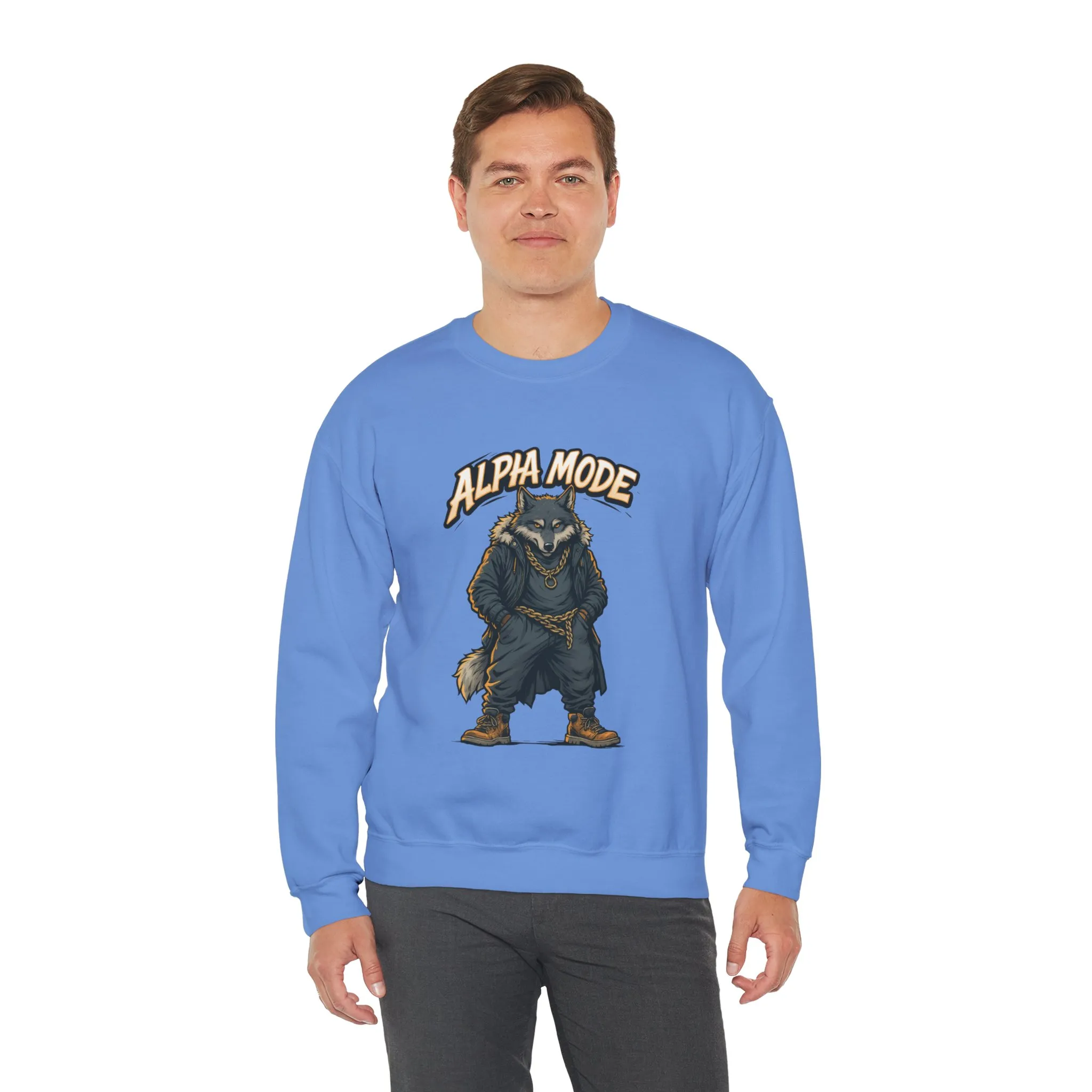 Alpha Mode Wolf Crewneck Sweatshirt, Mens Streetwear Pullover, Hip Hop Savage Wolf Sweater, Alpha Male Graphic Crewneck, Urban Wolf Gift - Image 18