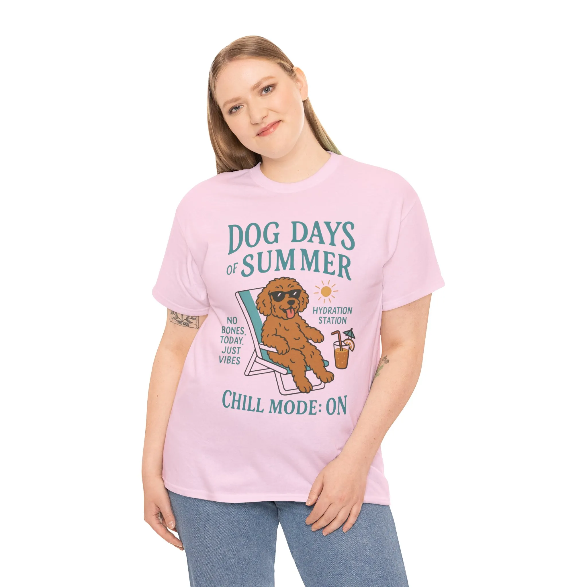 Dog Days of Summer Shirt, Funny Cute Dog Graphic Womens T-Shirt, Chill Mode ON Tee, Summer Puppy Vibes Gift, Dog Lover Gift - Image 30