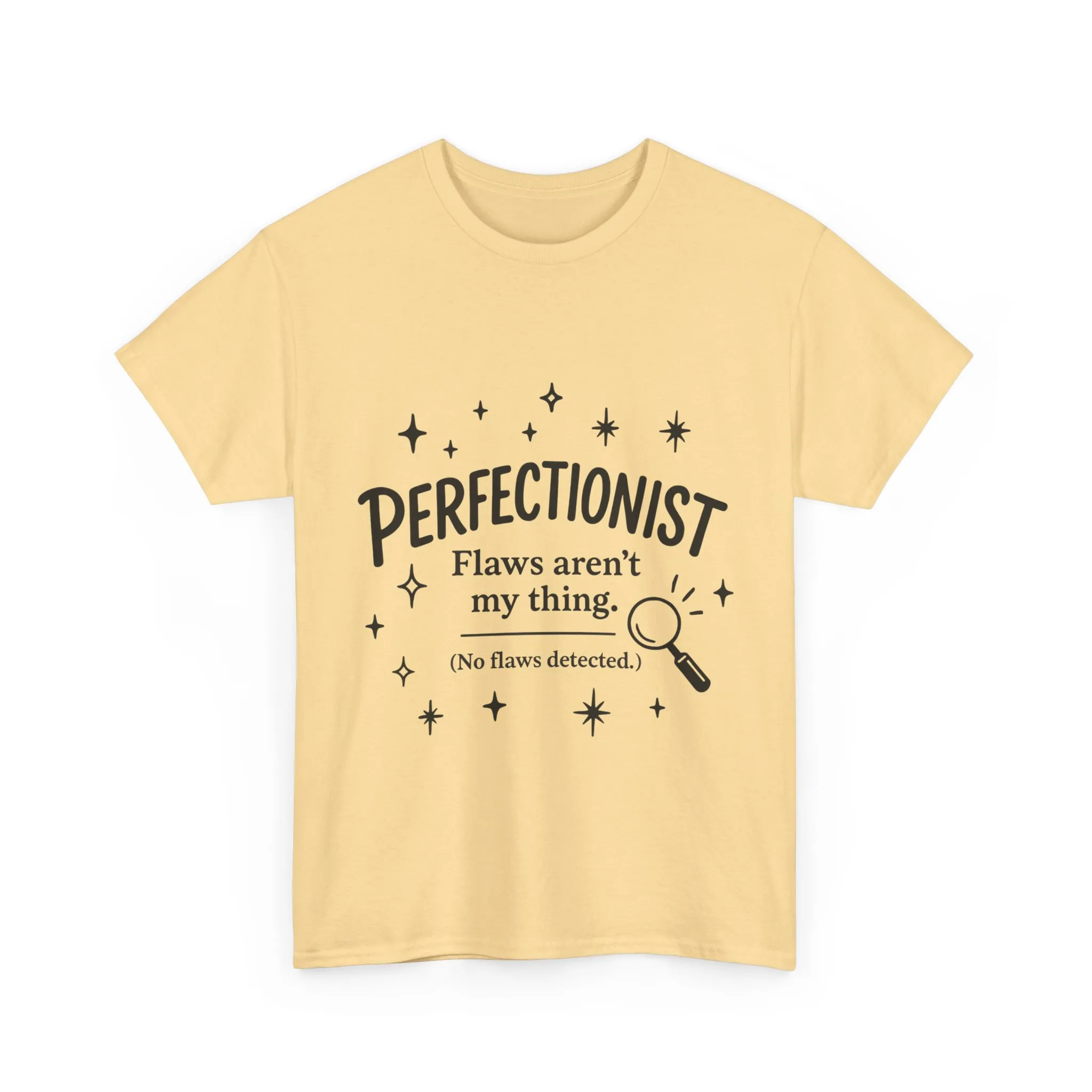 Funny Perfectionist T-Shirt for Women, No Flaws Detected Graphic Tee, Minimalist Humor Shirt, Gift for OCD, Flawless Queen - Image 10