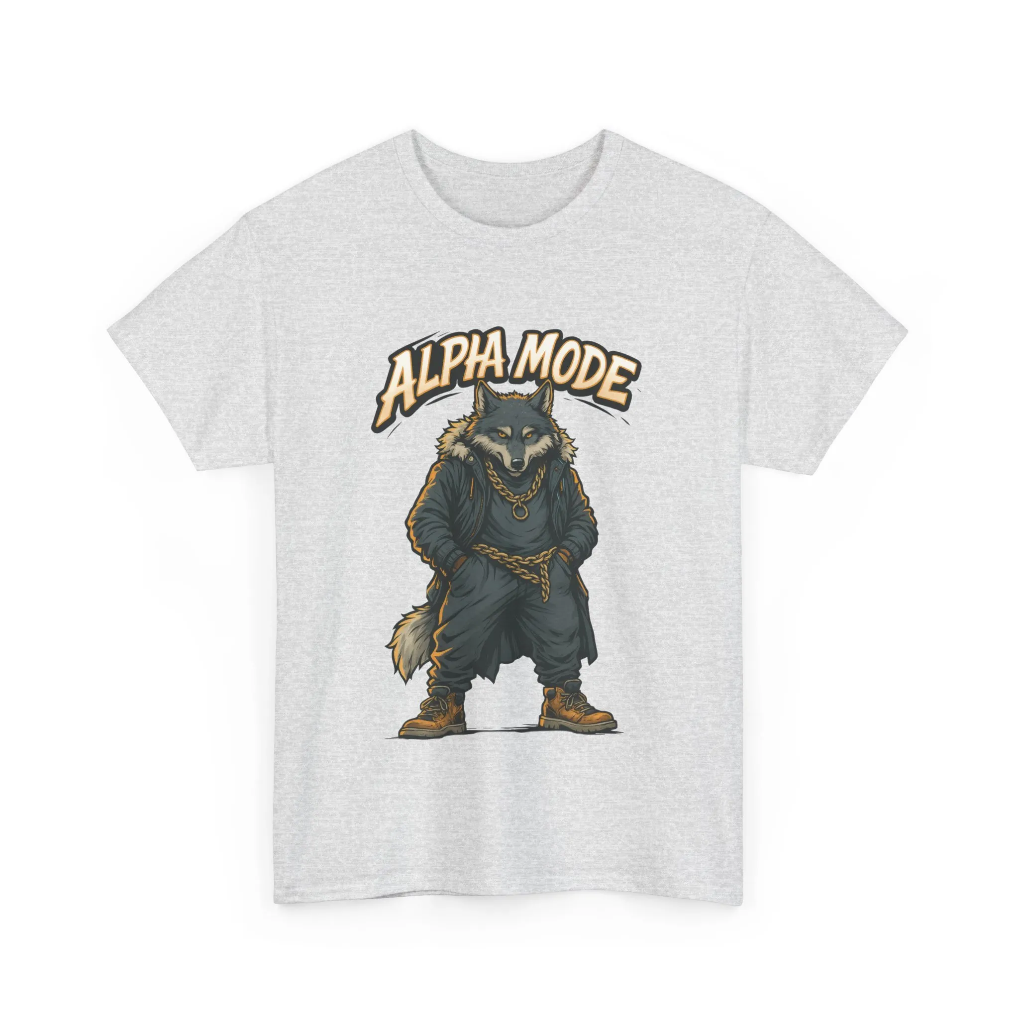 Alpha Mode Wolf Shirt, Mens Streetwear Graphic Tee, Hip Hop Wolf T-Shirt, Alpha Male Power Shirt, Cool Urban Wolf Gift, Trendy Summer Shirt - Image 4
