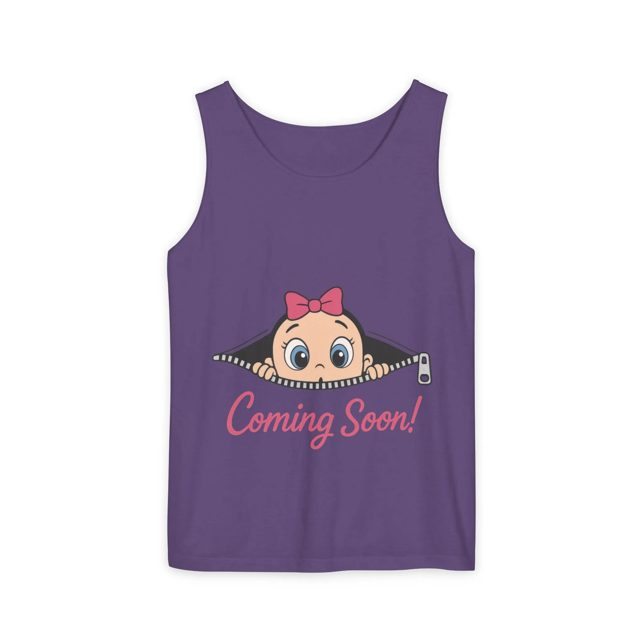 Coming Soon Maternity Tank Top, Cute Baby Girl Pregnancy Announcement Shirt, Expecting Mom Gift, Gender Reveal Tank, Baby Shower Gift - Image 27