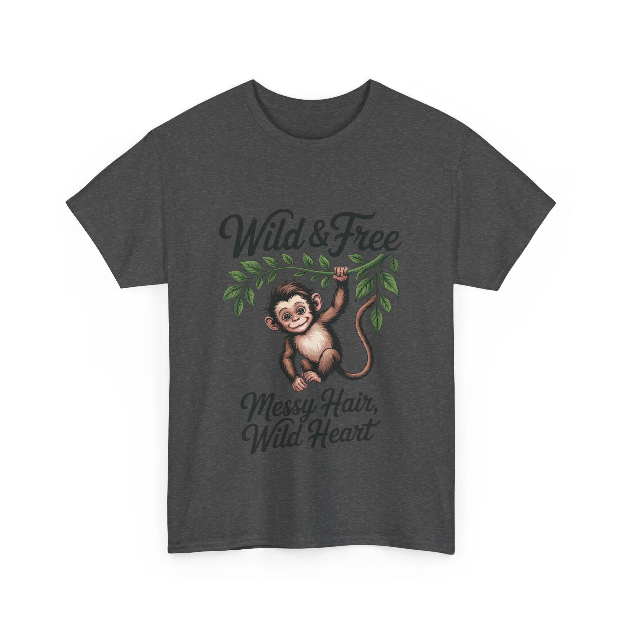 Wild & Free Monkey Shirt, Messy Hair Wild Heart Womens Tee, Cute Jungle Animal T-Shirt, Boho Adventure Graphic, Fun Nature Lover Gift - Image 13