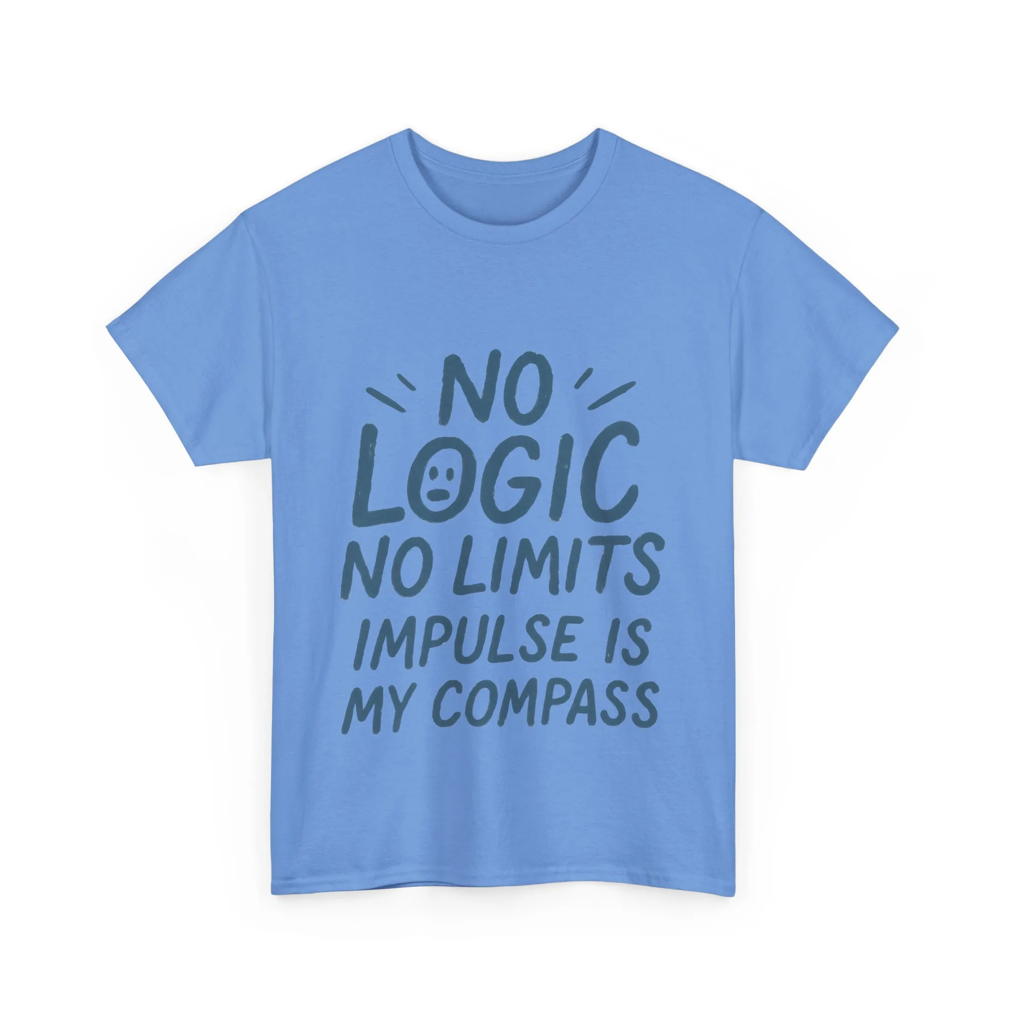 Funny No Logic Mens T-Shirt, No Limits Impulse Quote, Relaxed Fit Graphic Tee, Gift for Him, Casual Wear for Creatives, Gift for Artists - Image 21