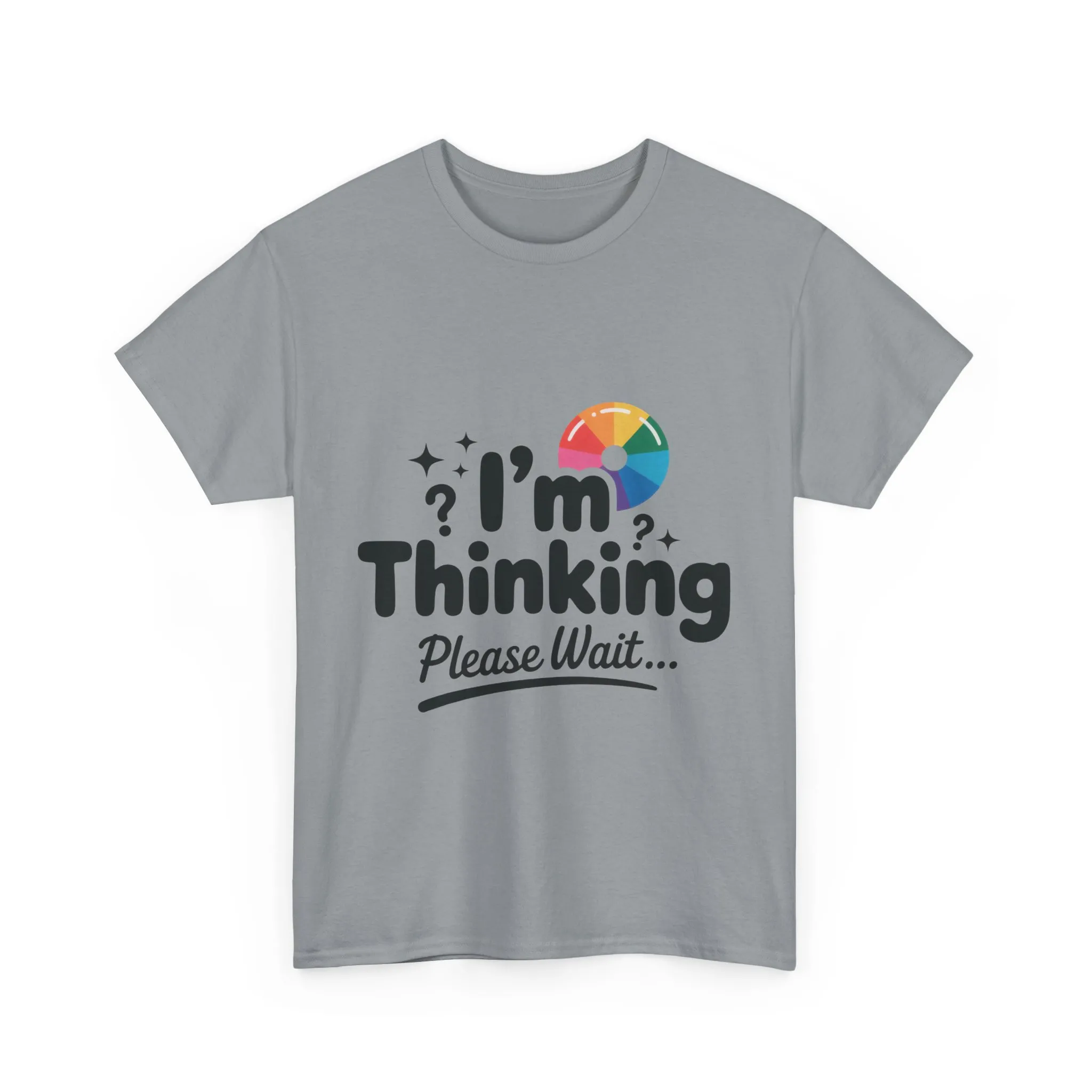 Funny - Im Thinking Please Wait - Mens T-Shirt, Cute Geeky Gift for Introverts, Programmers, Designers, Fun Humor Shirt, Gift for Adults - Image 2