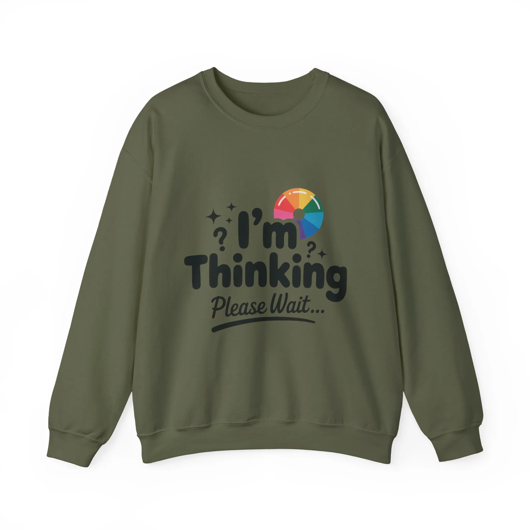 Funny - Im Thinking Please Wait - Mens Sweatshirt, Cute Geeky Gift for Introverts, Programmers, Designers, Humor Crewneck, Gift for Adults - Image 12