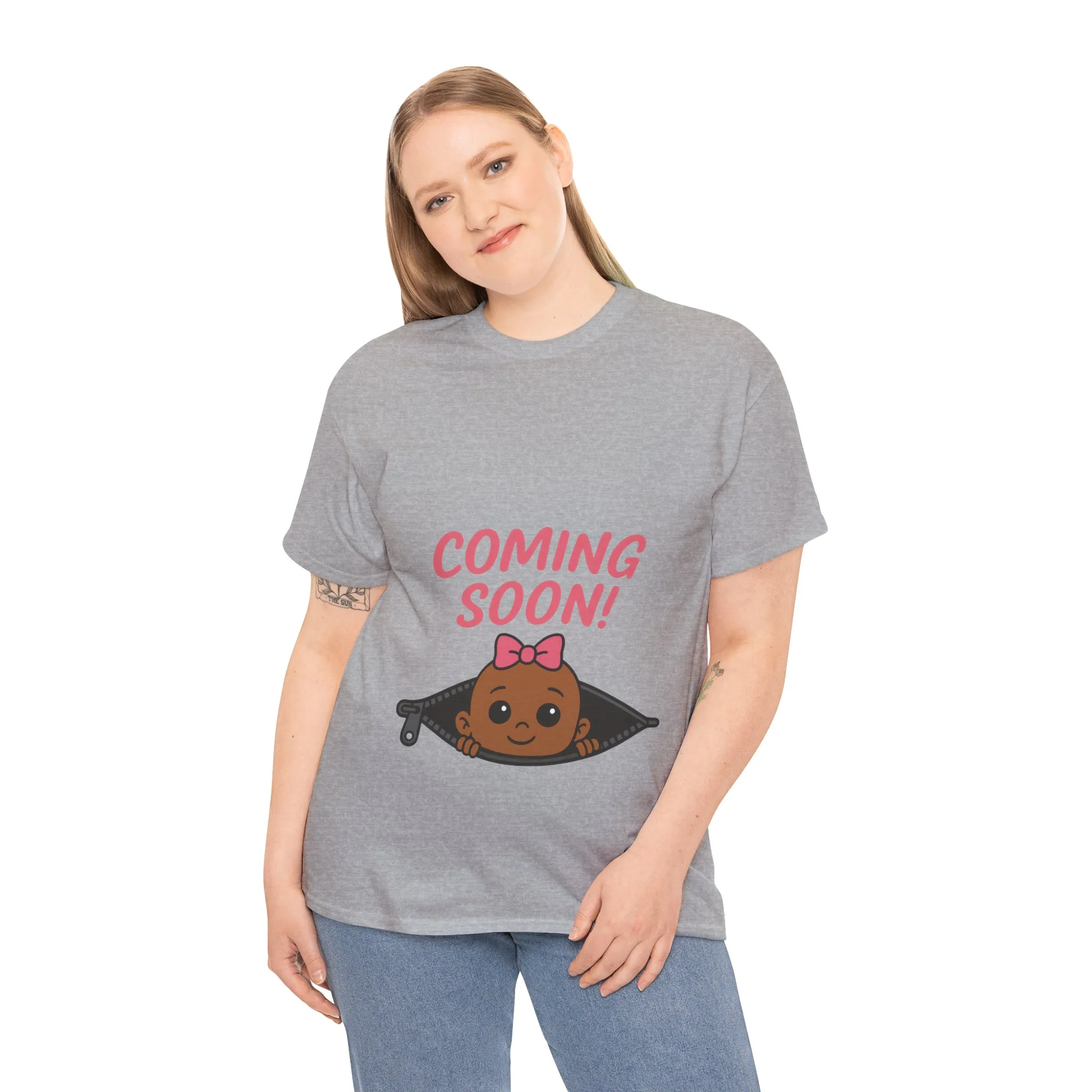 Coming Soon Maternity Tee, Cute Baby Girl Pregnancy Announcement Tee, Funny Expecting Mom Gift, Gender Reveal Tee, Baby Shower Top - Image 30