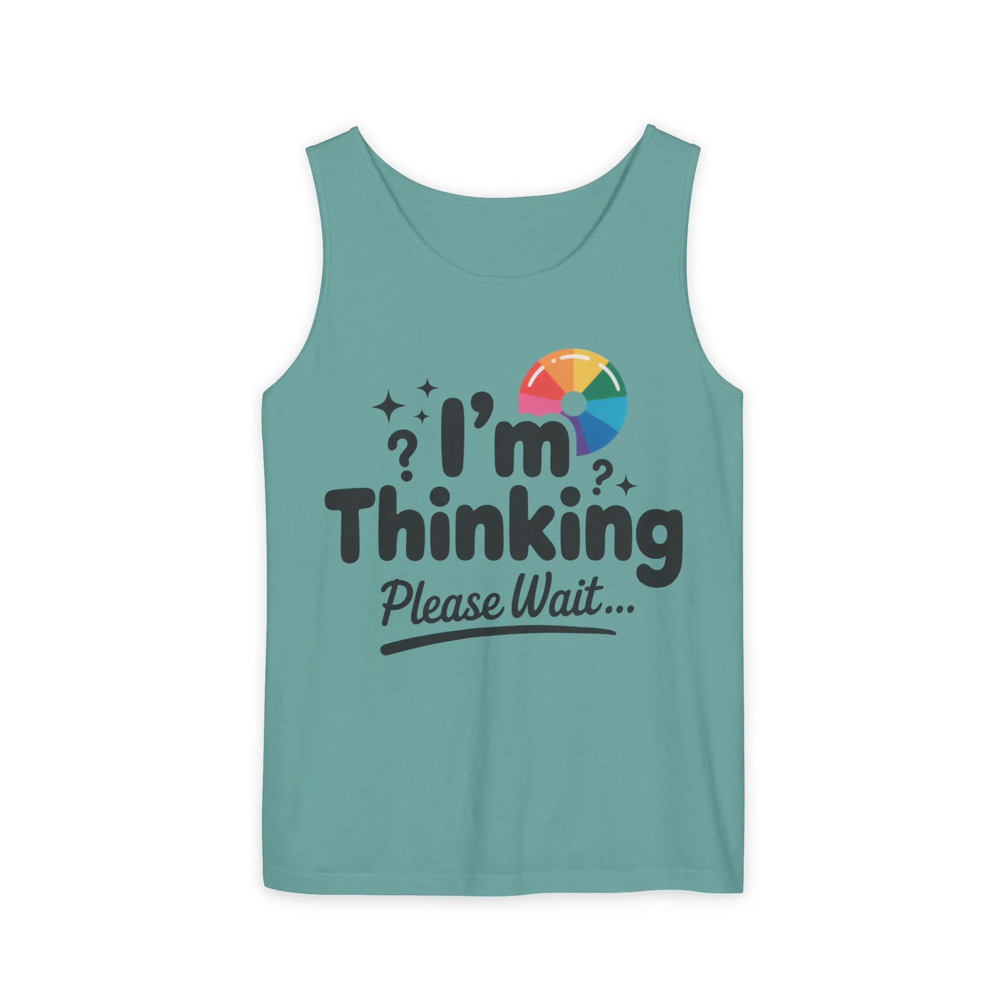 Funny - Im Thinking Please Wait - Mens Tank Top, Cute Geeky Gift for Introverts, Programmers, Designers, Fun Humor Shirt, Gift for Adults - Image 11