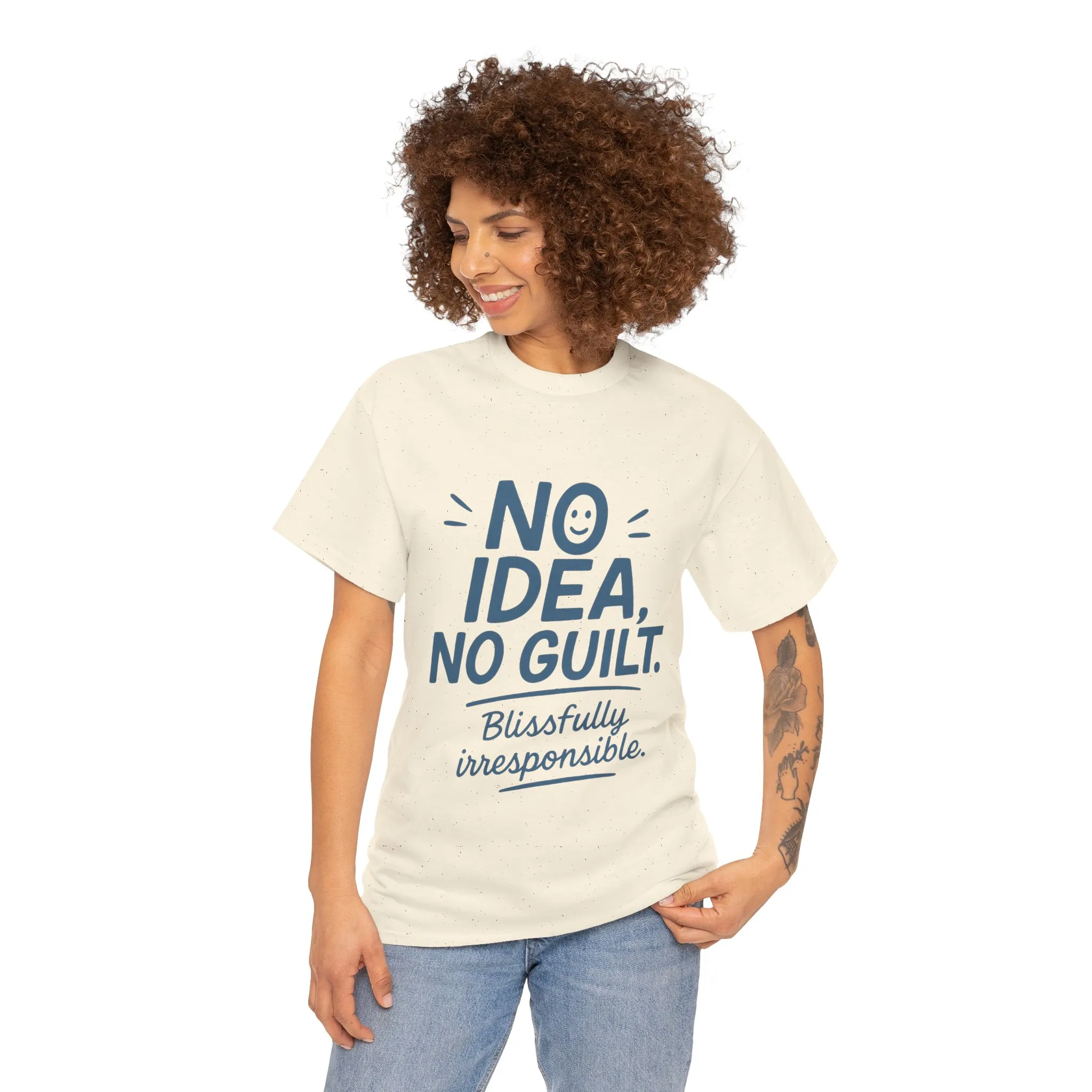 Funny No Idea Womens T-Shirt, No Guilt Quote Shirt, Irresponsible Humor Tee, Relaxed Fit Gift for Her, Funny Quote Shirt, Funny Quote Shirt - Image 32