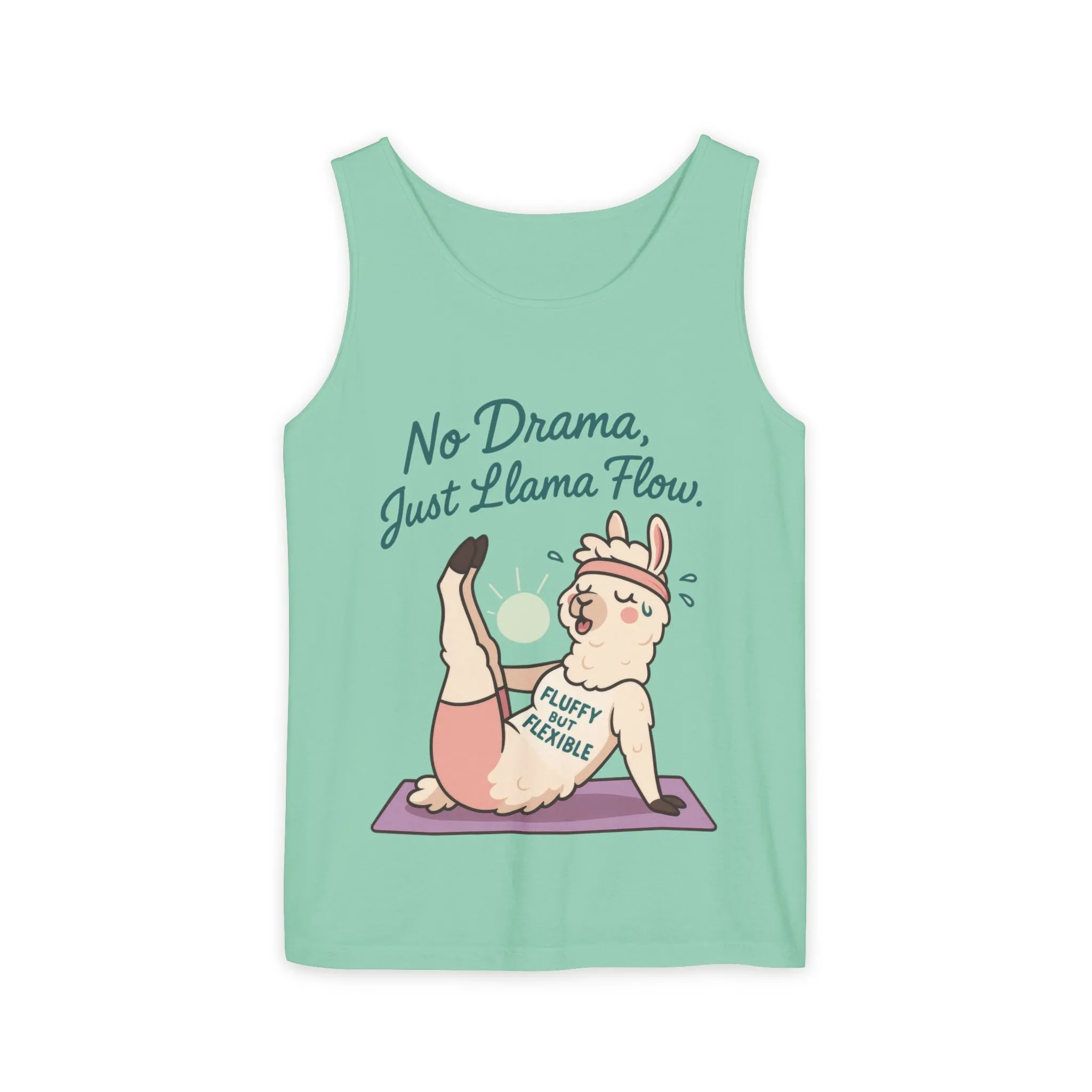 Llama Yoga Tank Top, Funny Yoga Llama Tank for Women, Gift for Yogis, Fun Yoga T-Shirt for Animal Lovers, Funny Workout Top, Summer Wear - Image 5