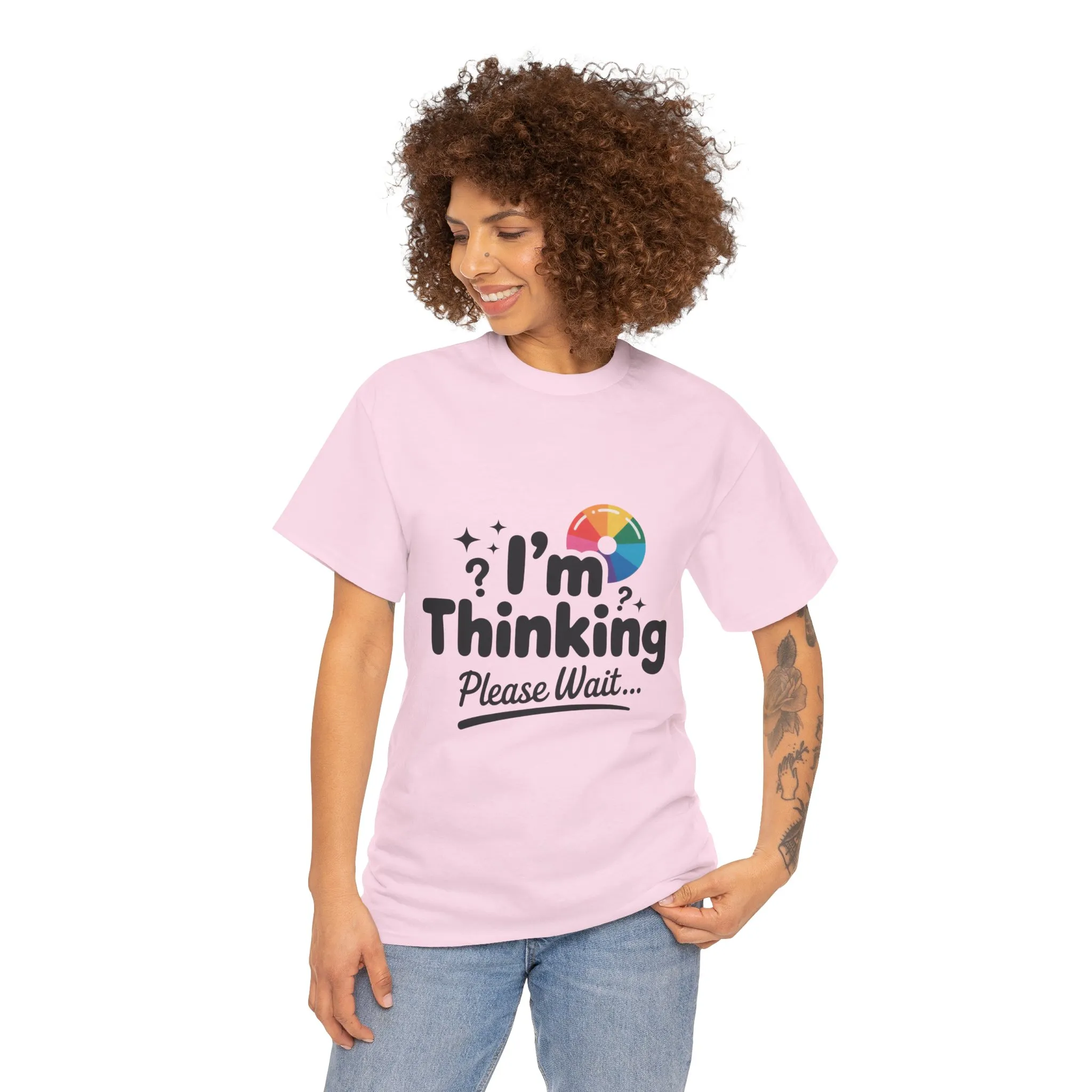 Funny - Im Thinking Please Wait - T-Shirt for Women, Cute Geeky Gift for Introverts, Programmers, Designers, Fun Humor Shirt - Image 23