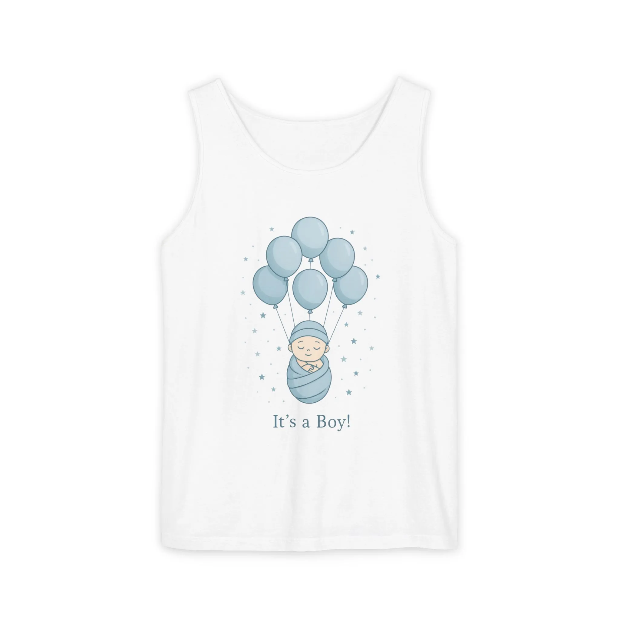 Its a Boy Maternity Tank Top, Baby Boy Pregnancy Announcement Tank, Gender Reveal Mom To Be Gift, Expecting Baby Shower Top - Image 3