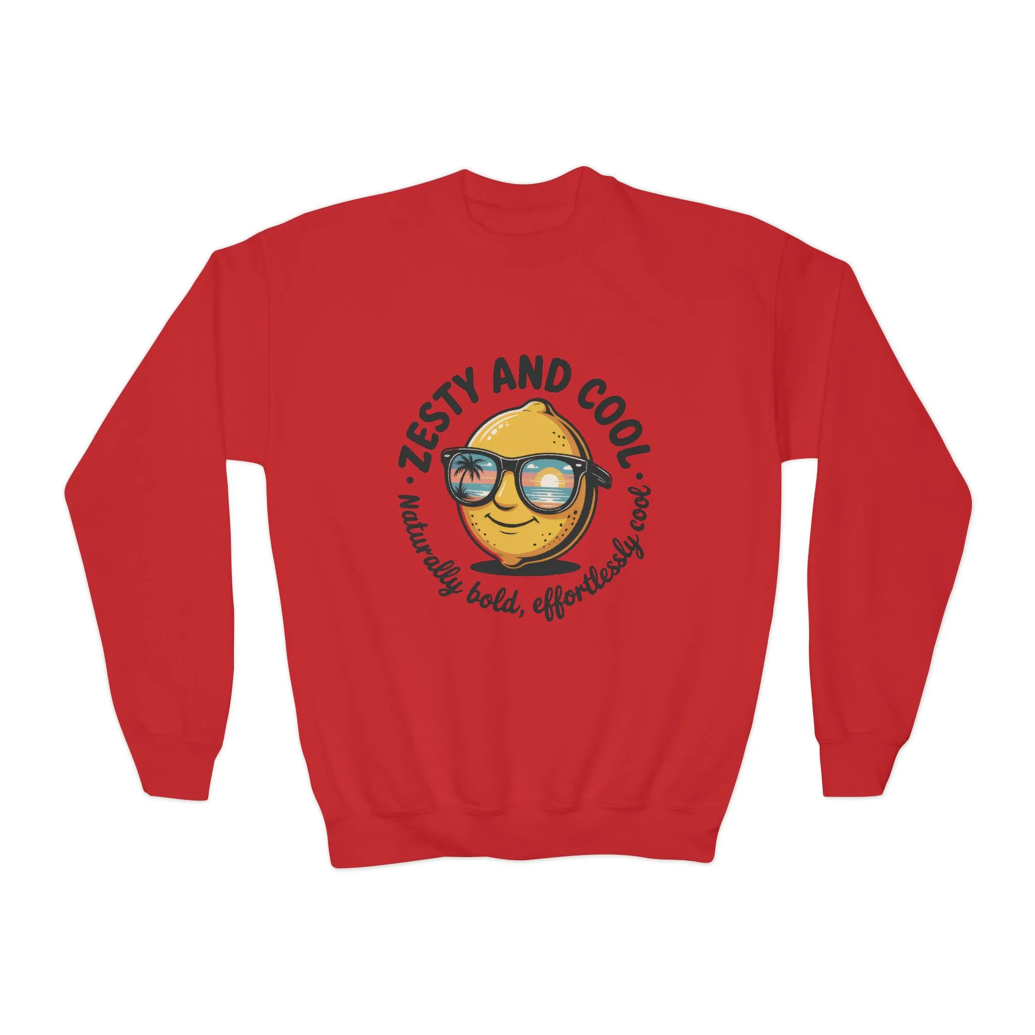 Zesty and Cool Youth Crewneck Sweatshirt, Casual Kidswear, Trendy Youth Fashion, Gift for Birthdays, Fun Daily Wear, Summer Vibes - Image 13