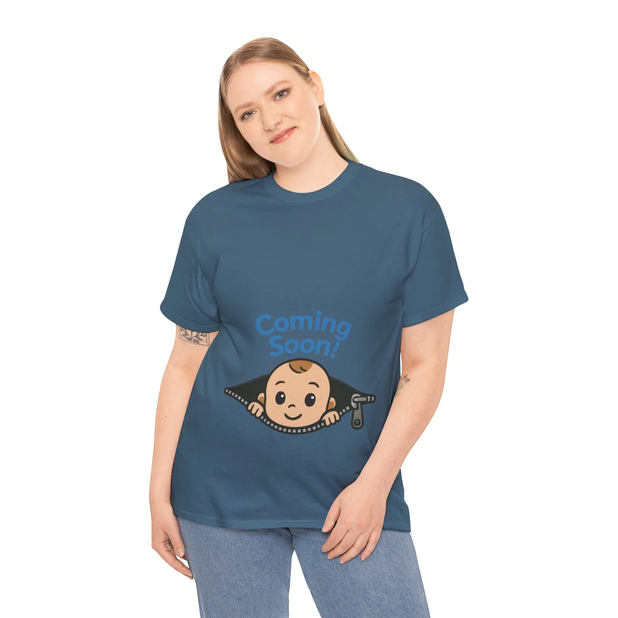 Coming Soon Maternity Tee, Cute Baby Boy Pregnancy Announcement Tee, Funny Expecting Mom Gift, Gender Reveal Tee, Baby Shower Top - Image 18