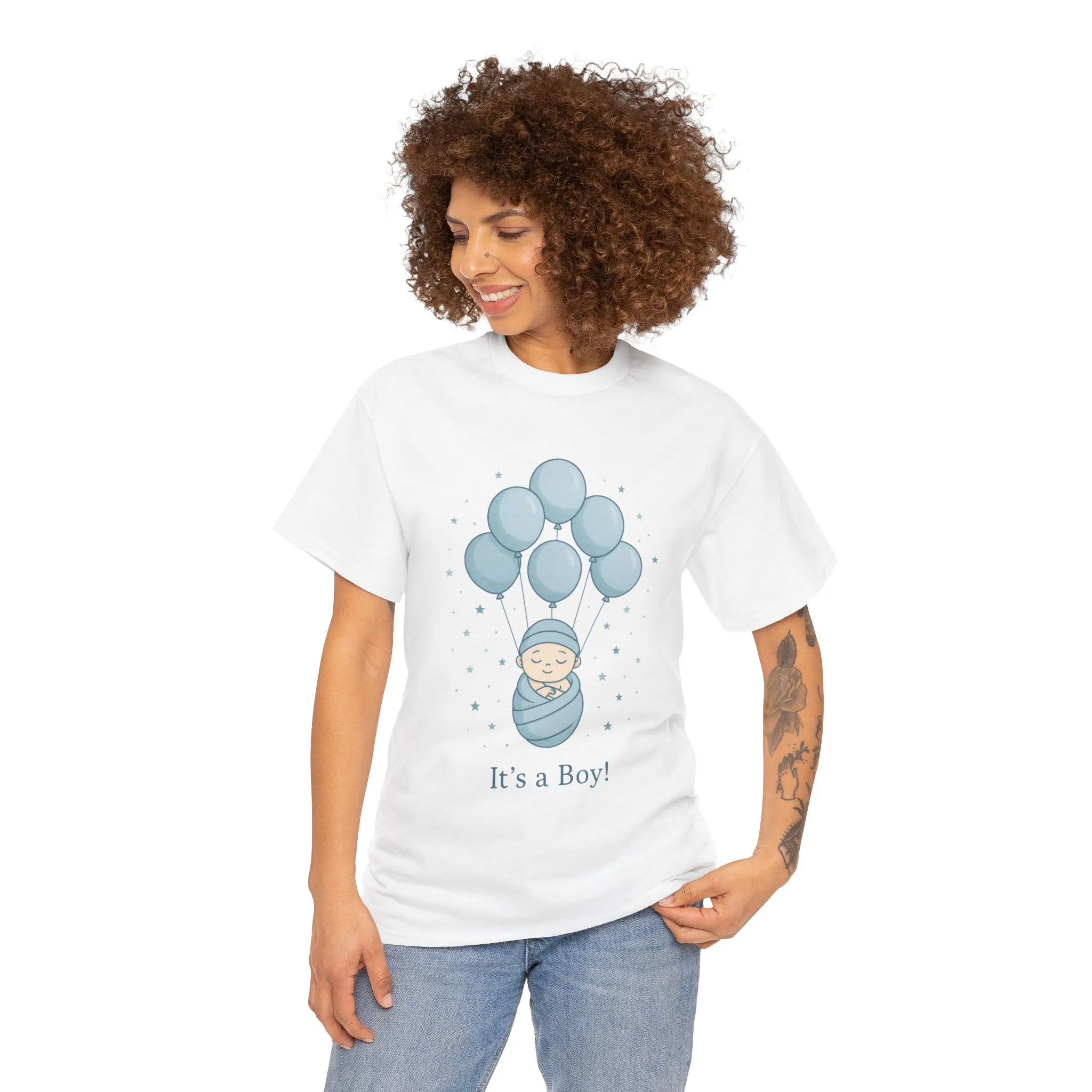 Its a Boy Maternity T-Shirt, Baby Boy Pregnancy Announcement Shirt, Gender Reveal Mom To Be Gift, Expecting Baby Shower Tee - Image 3